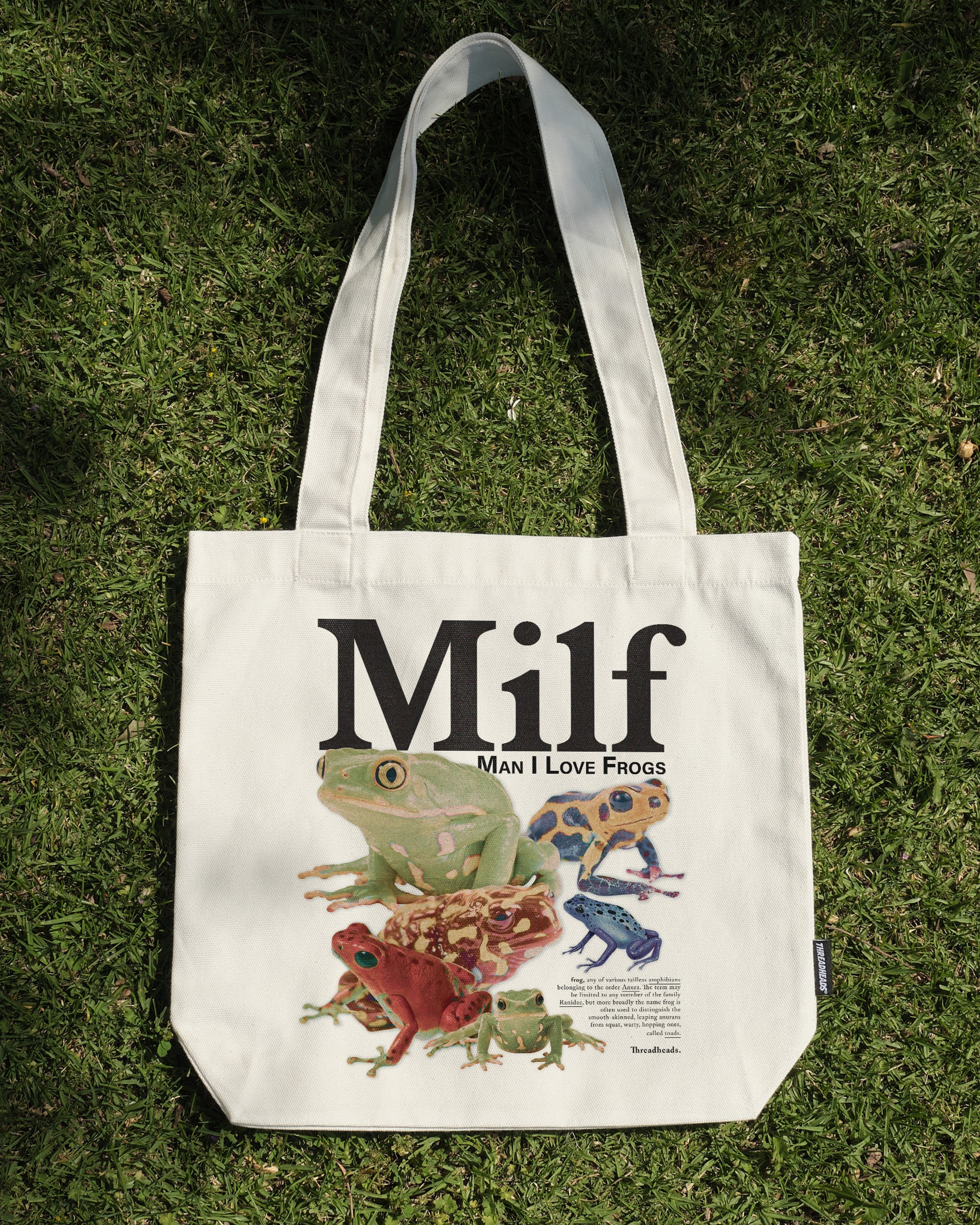 Man I Love Frogs Tote Bag Australia Online Natural