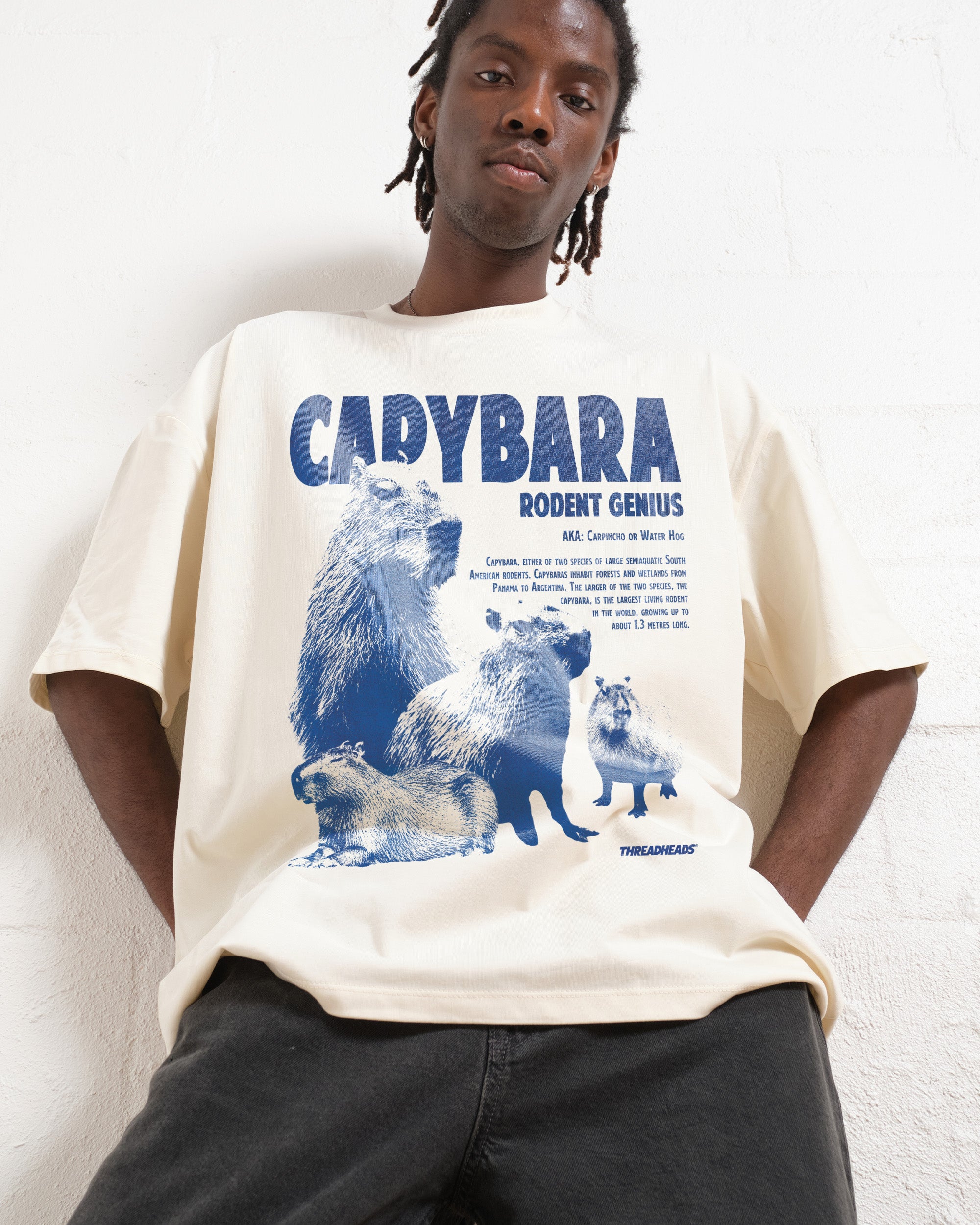 Capybara Rodent Genius Oversized Tee Online Australia