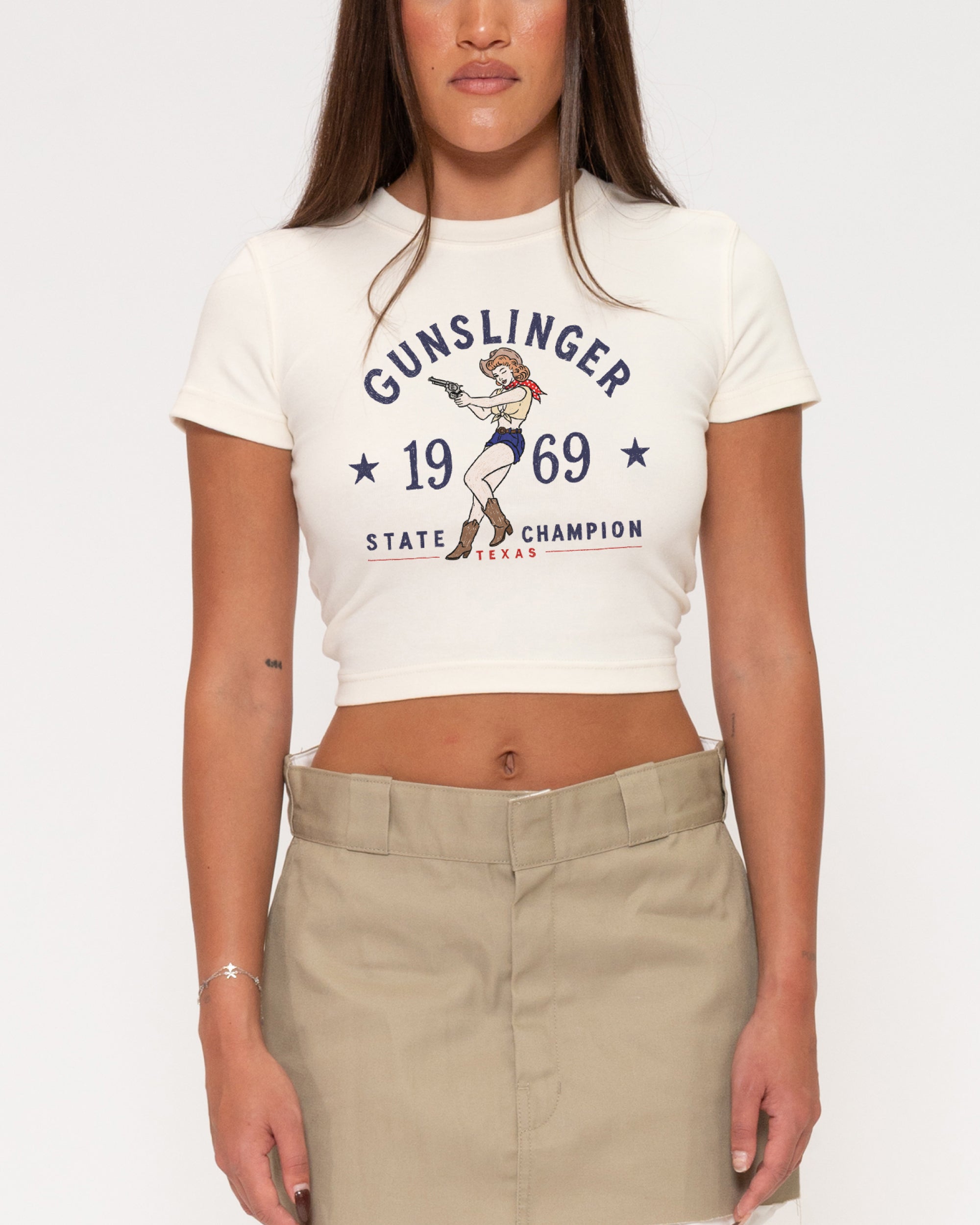 Gunslinger Natural Baby Tee