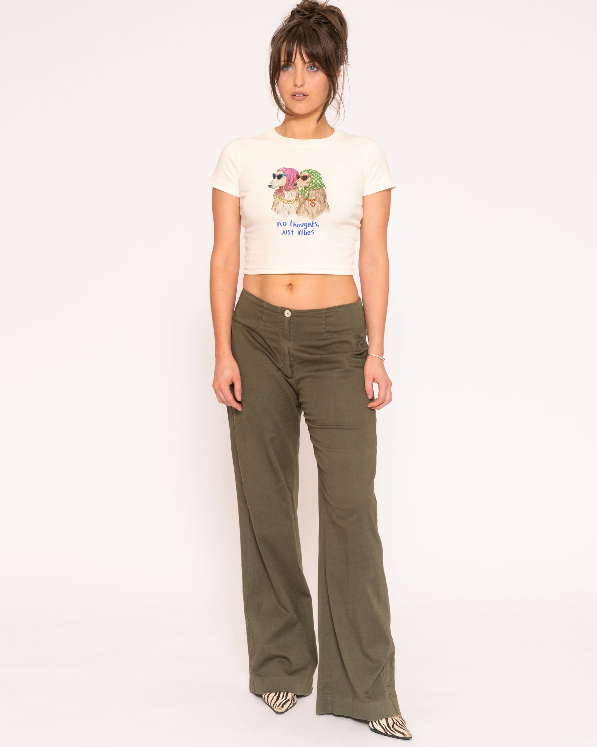 No Thoughts, Just Vibes Natural Baby Tee