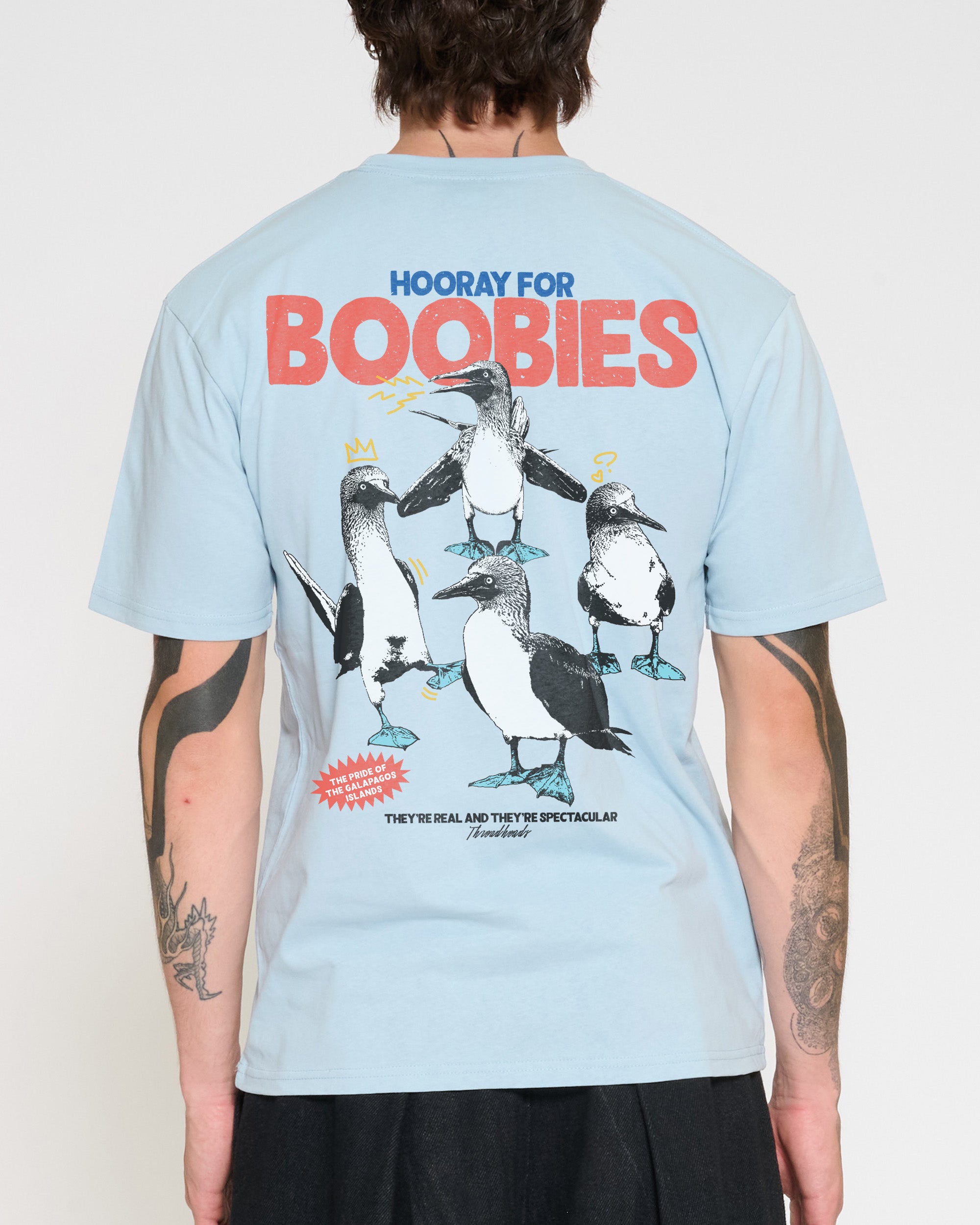 Hooray for Boobies Front and Back T-Shirt – view 3
