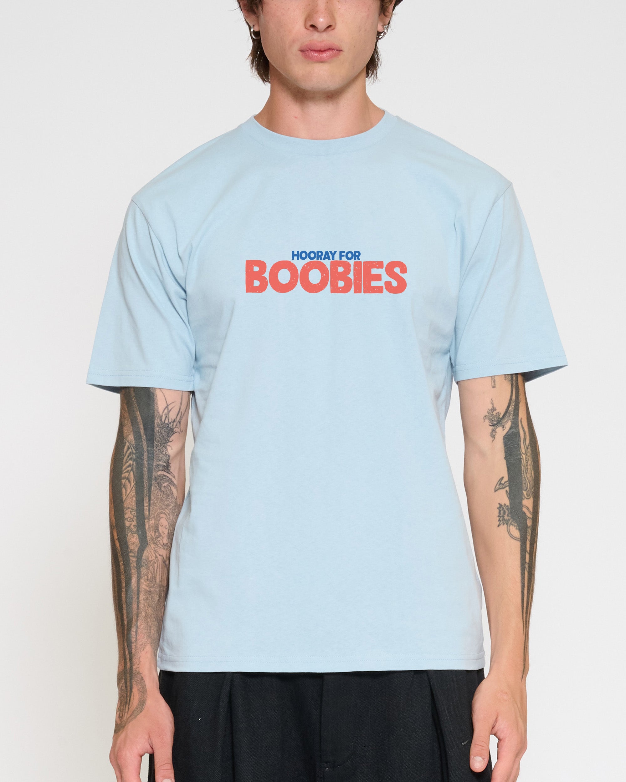 Hooray for Boobies Front and Back T-Shirt – view 6