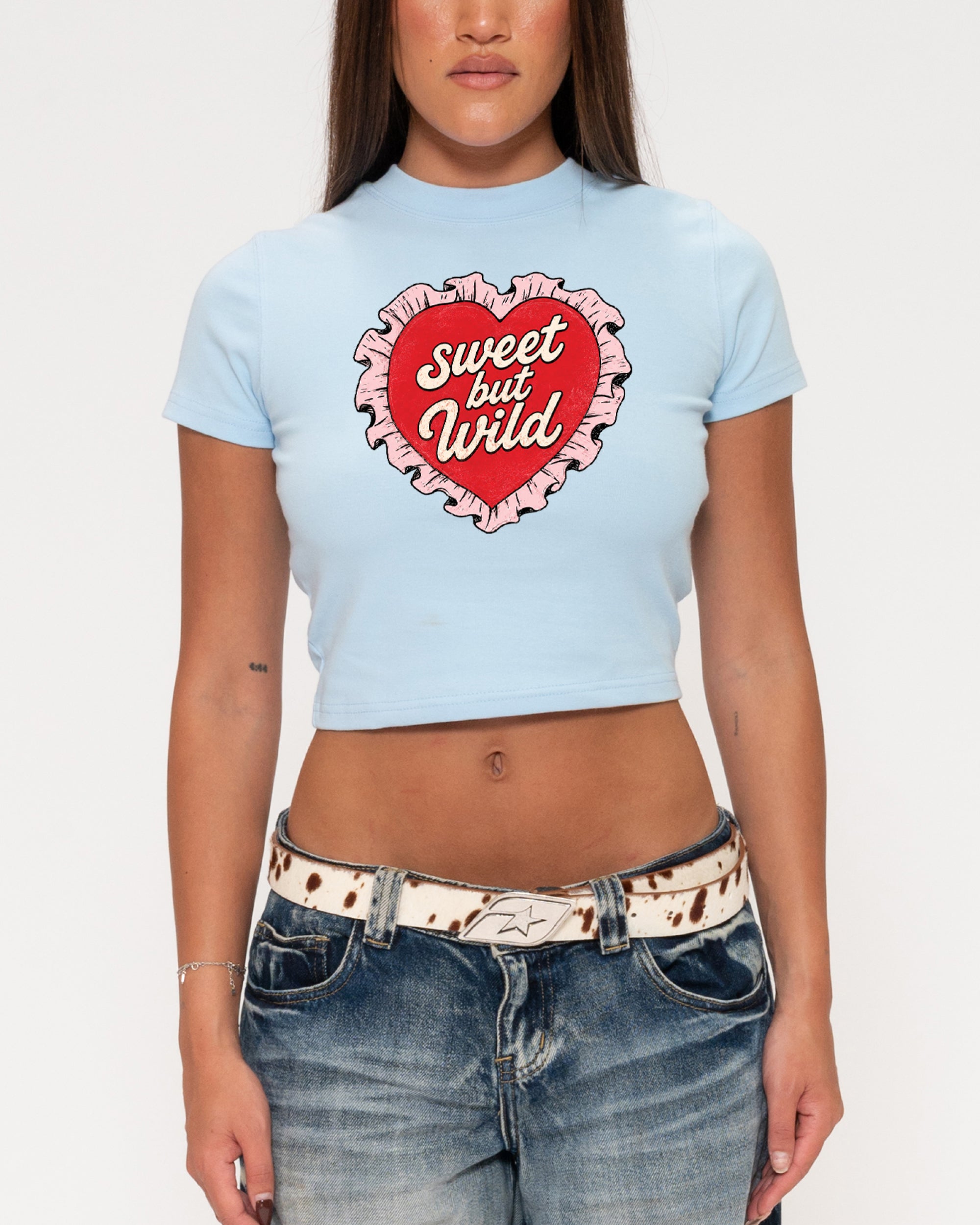Sweet But Wild Blue Baby Tee