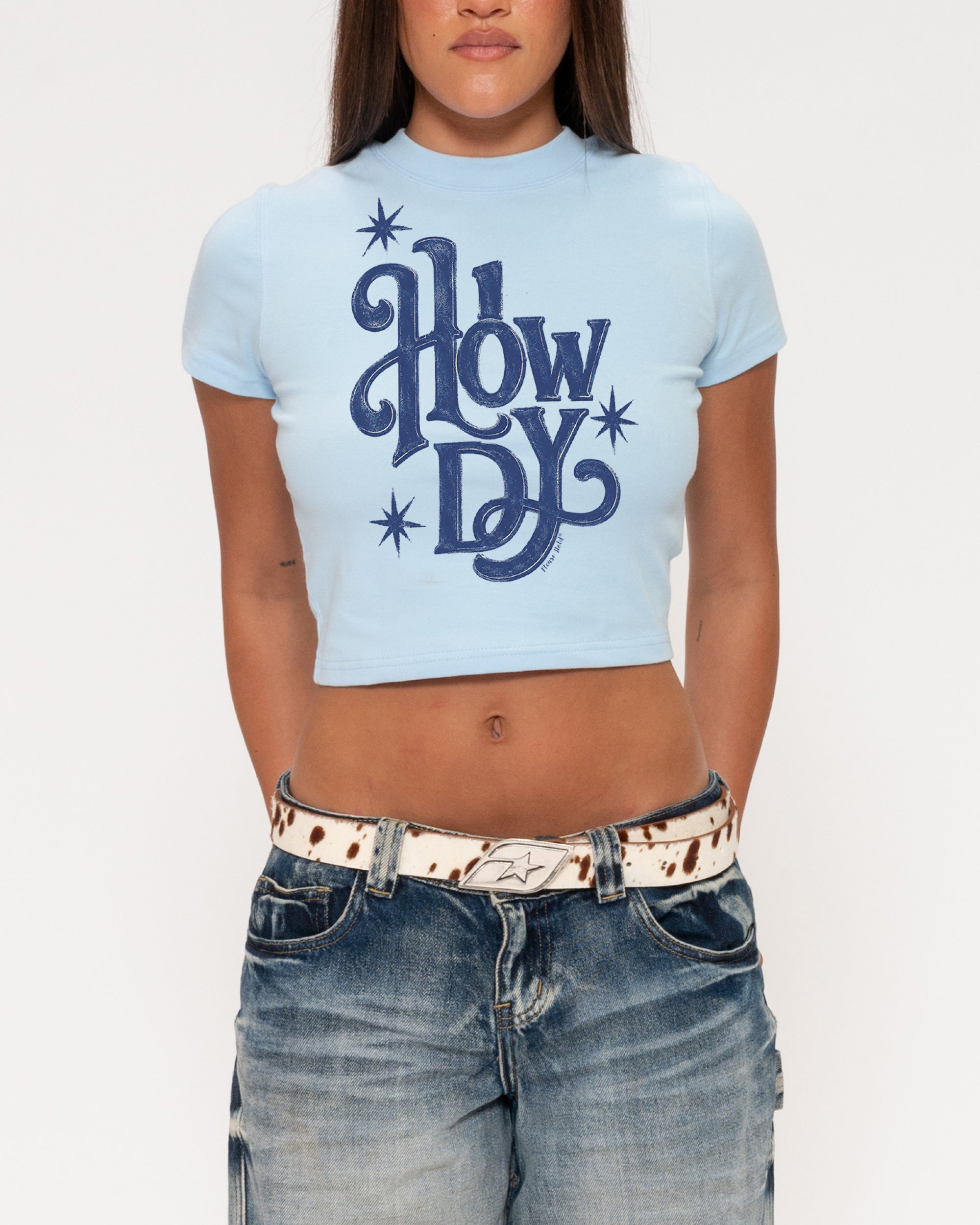 Howdy Blue Baby Tee