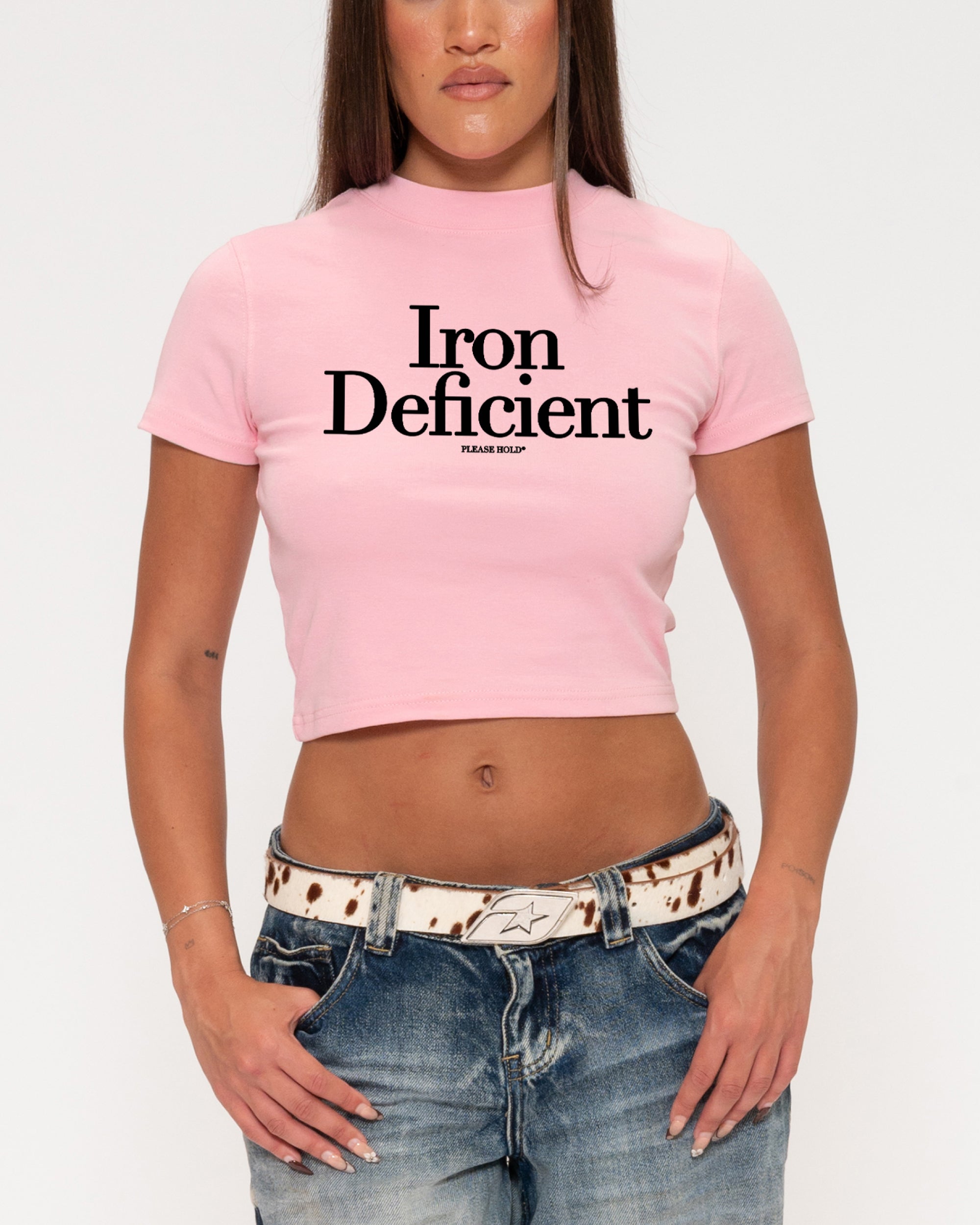 Iron Deficient Pink Baby Tee