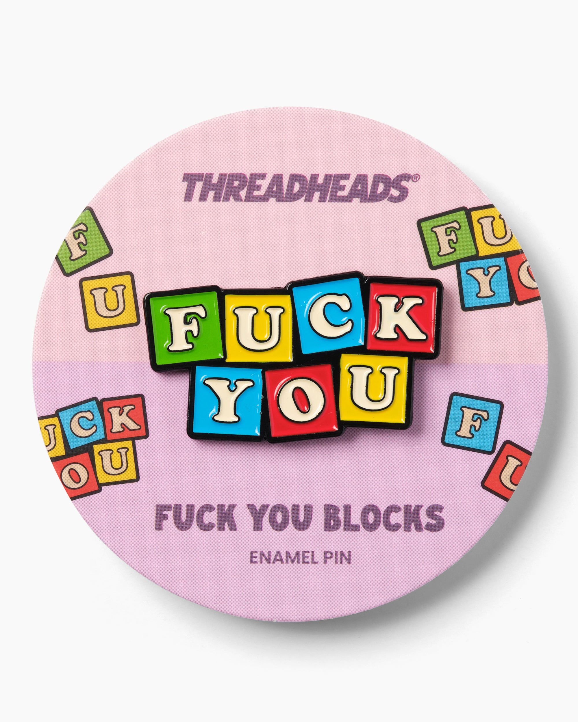 Fuck You Blocks Enamel Pin Australia Online