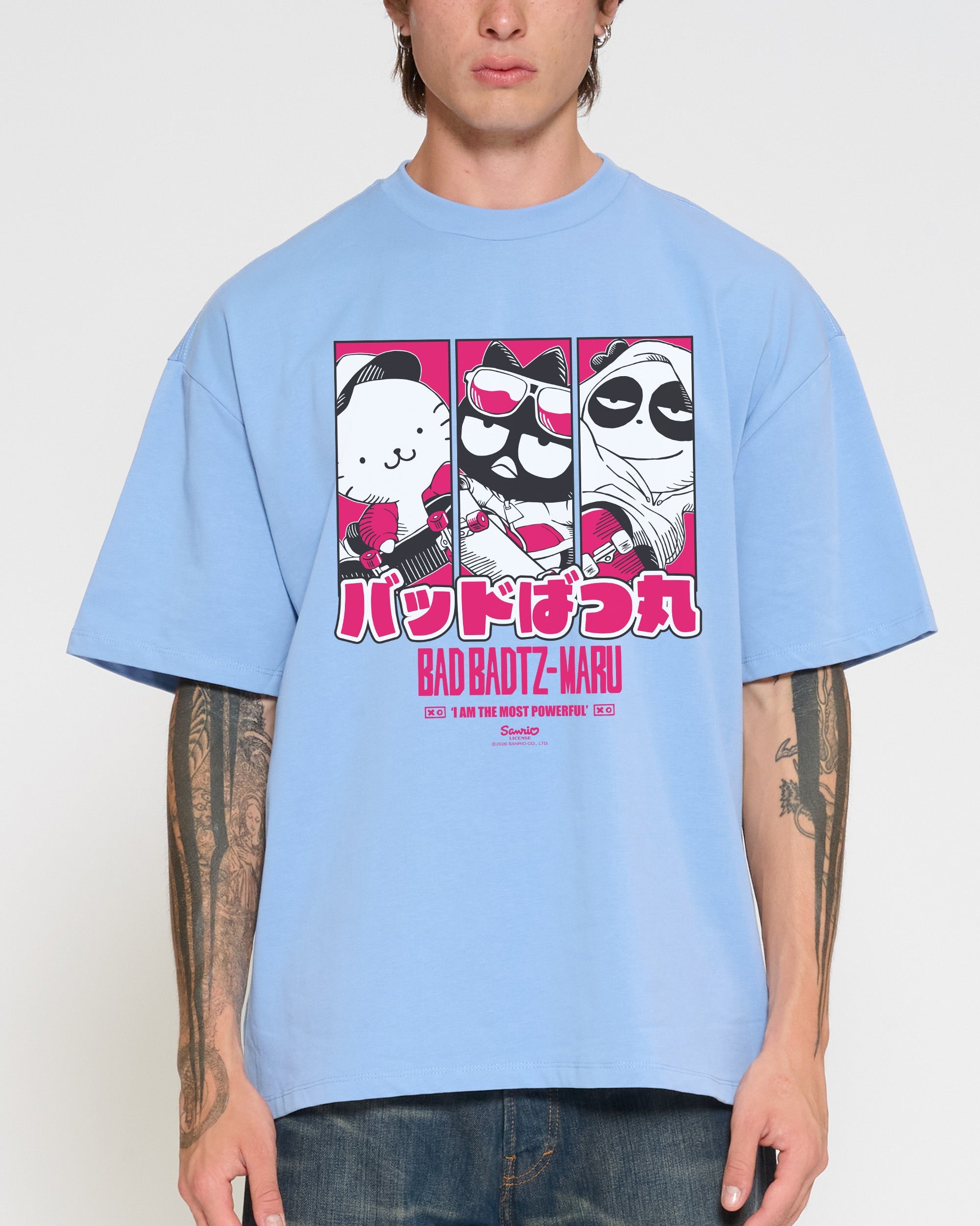 Bad Badtz-Maru Skate Oversized Tee Official Hello Kitty and Friends collab Threadheads