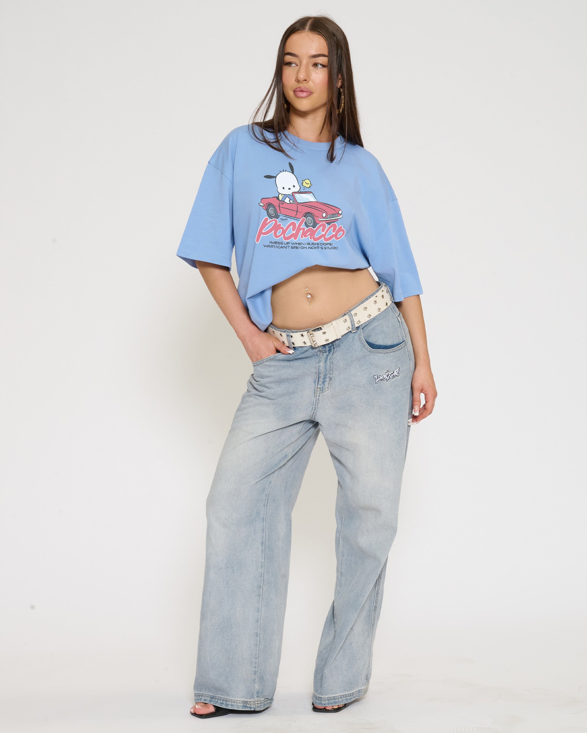 Pochacco Peak Hour Oversized Tee Official Hello Kitty and Friends collab Threadheads