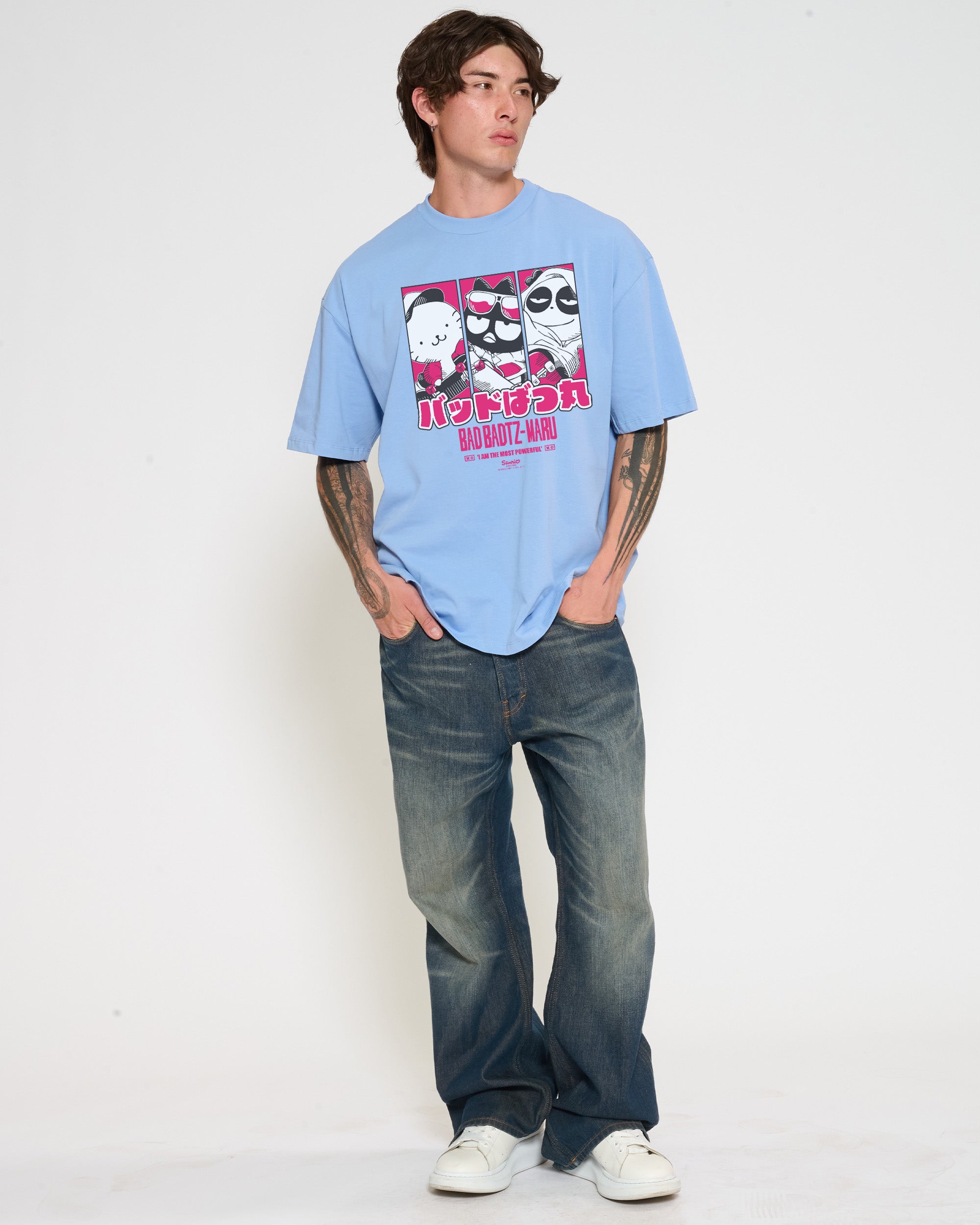 Bad Badtz-Maru Skate Oversized Tee Official Hello Kitty and Friends collab Threadheads