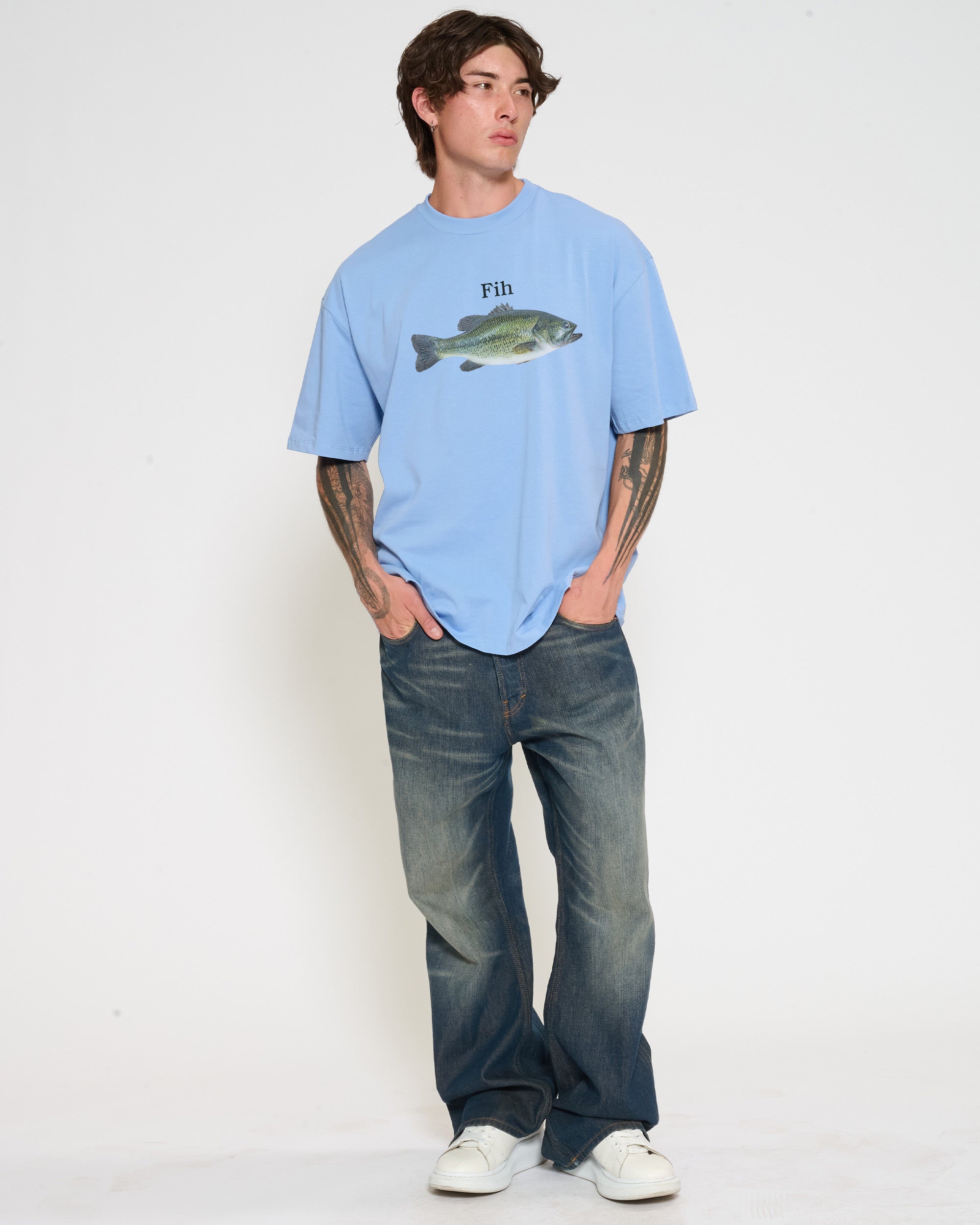 Fih Powder Blue Oversized Tee