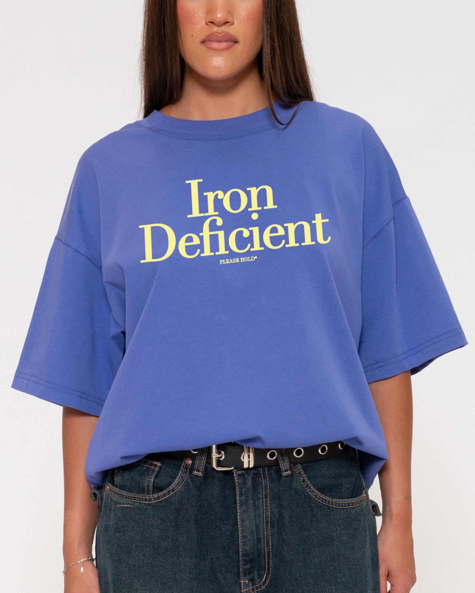 Iron Deficient Purple Boxy Crop Tee