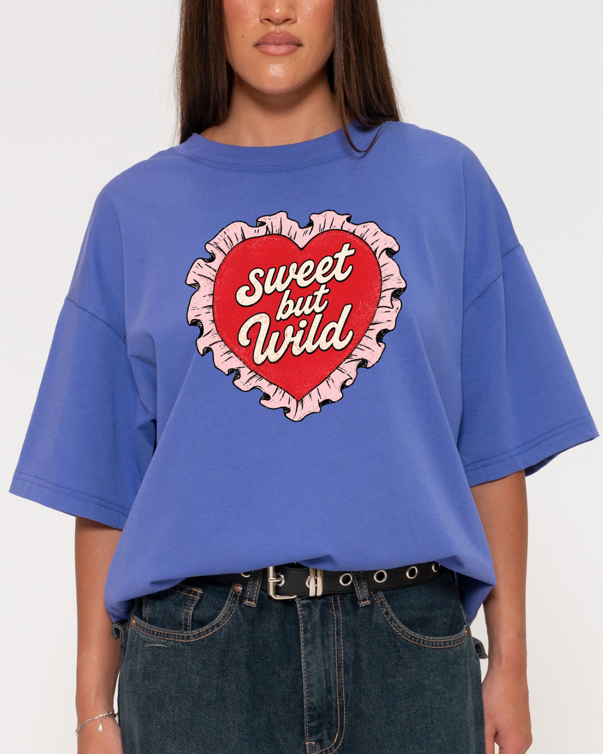 Sweet But Wild Purple Boxy Crop Tee
