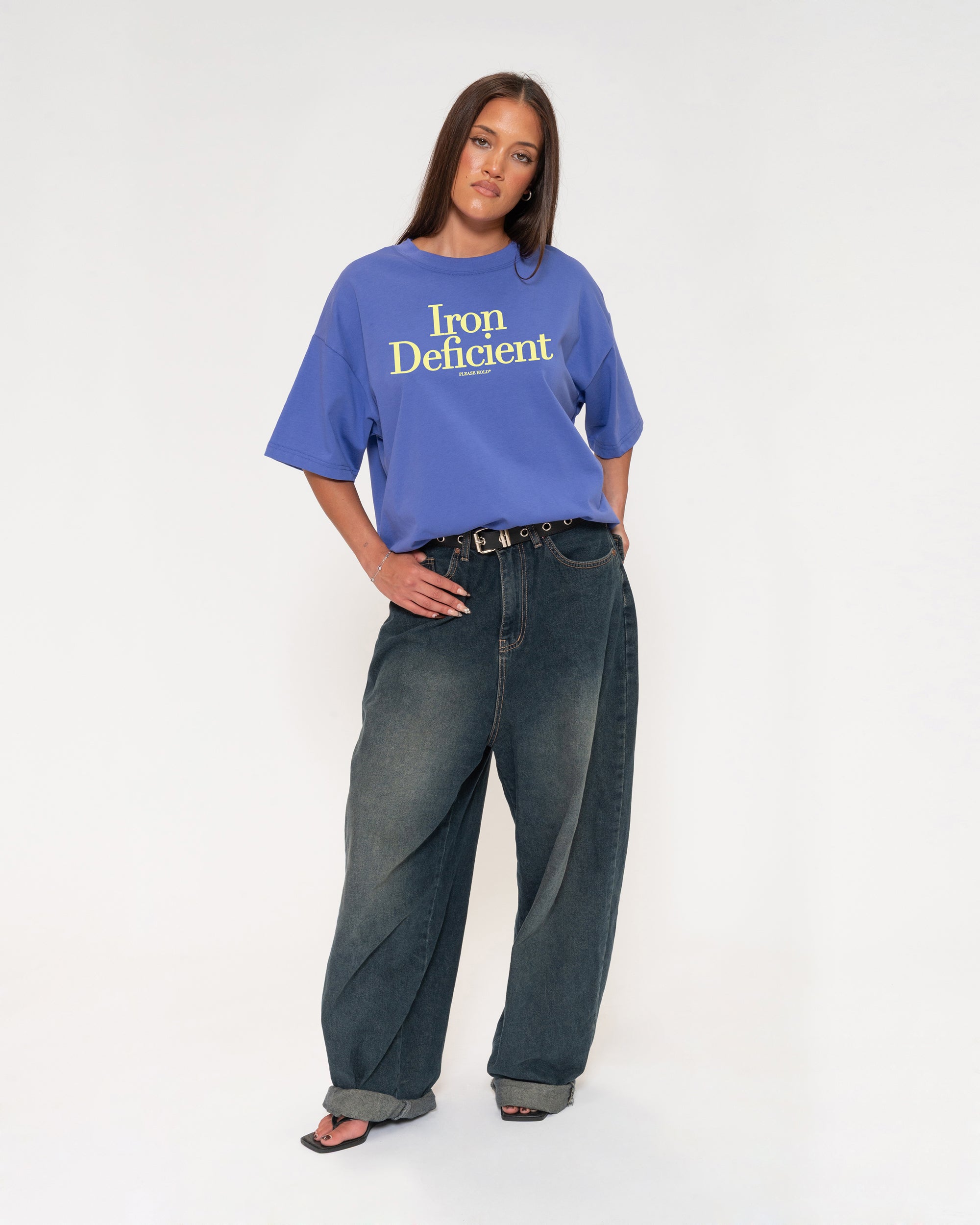Iron Deficient Purple Boxy Crop Tee