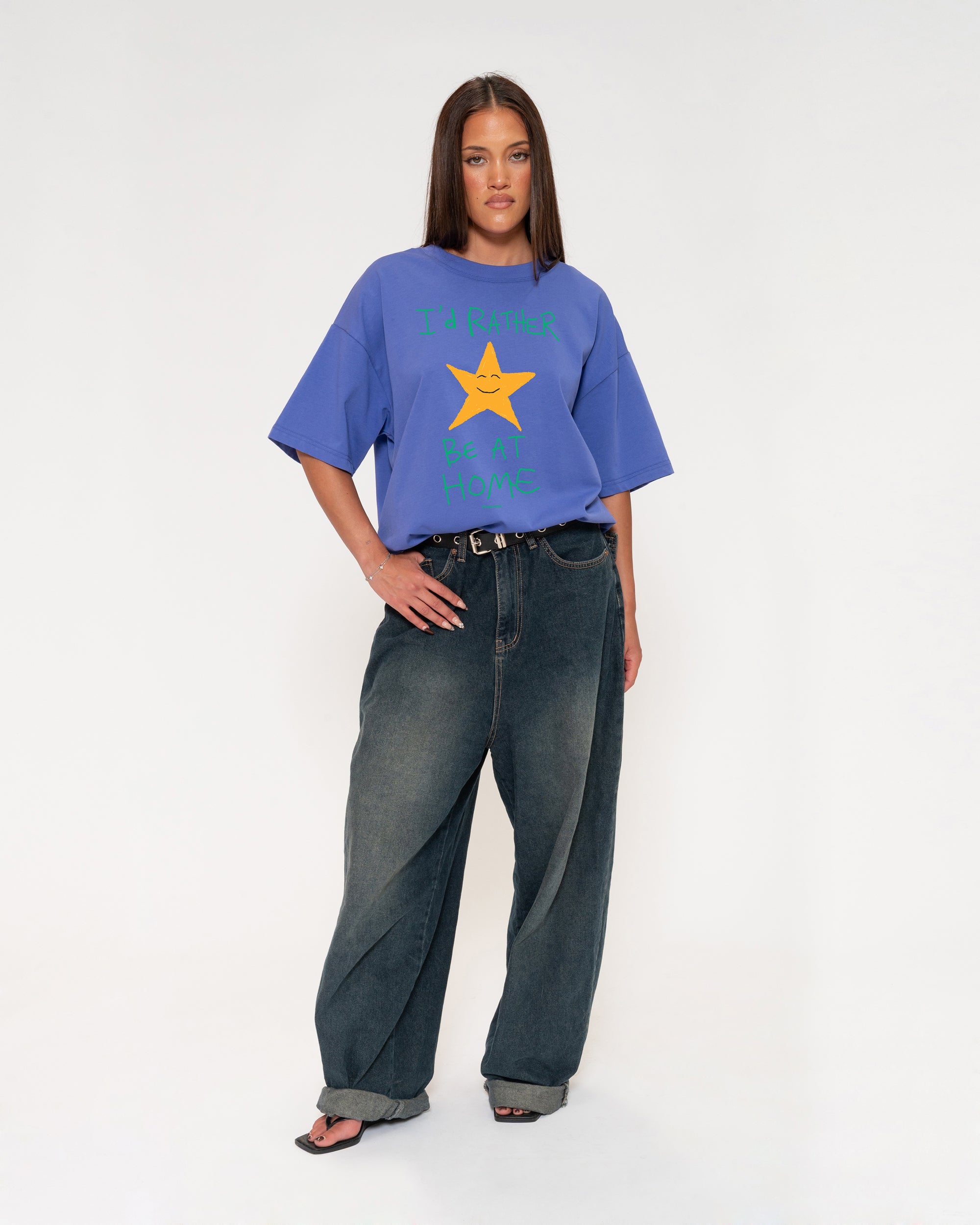 I'd Rather Be At Home Boxy Tee