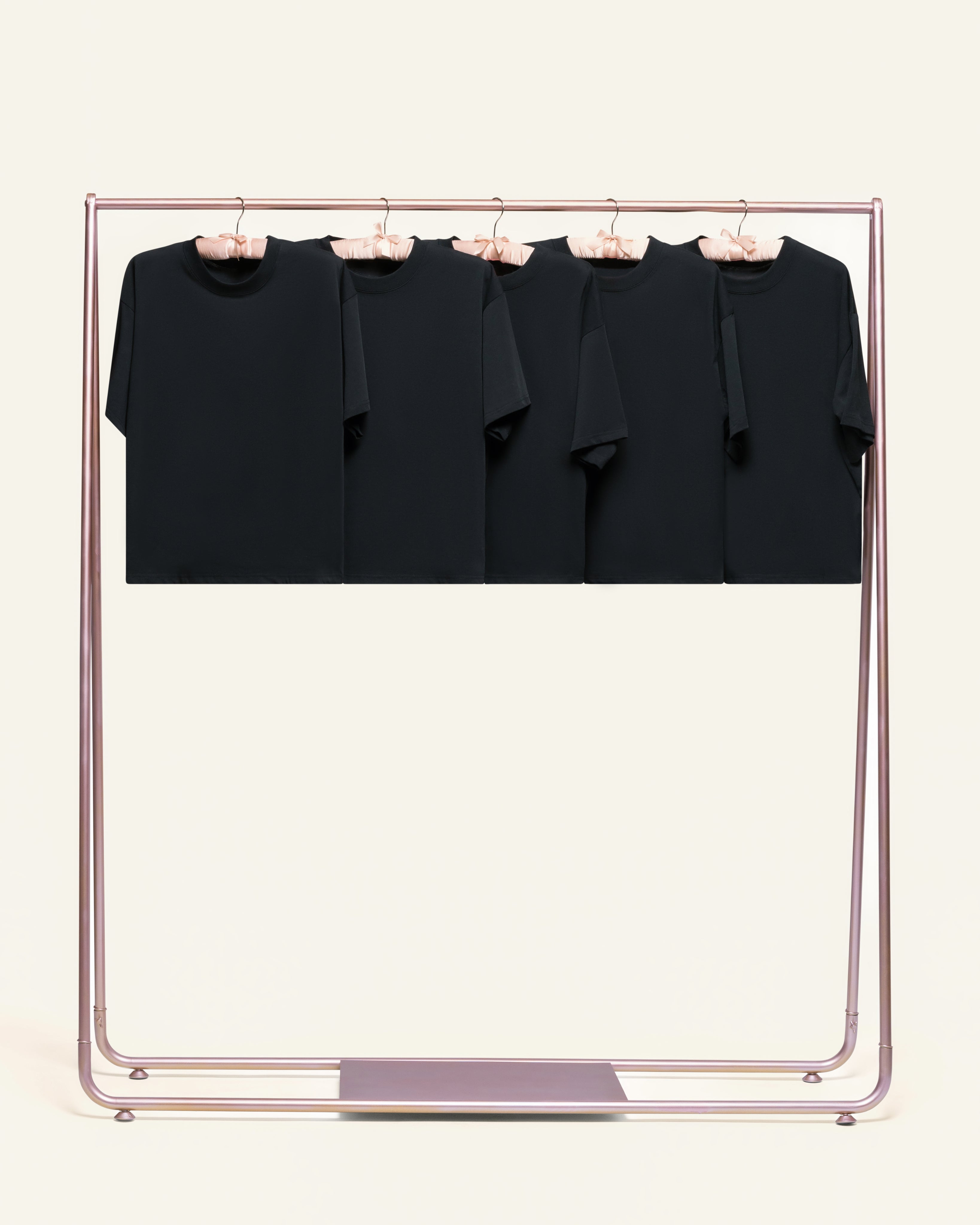 Boxy Crop Tee 5-Pack: Black Blank Boxy Crop Tee