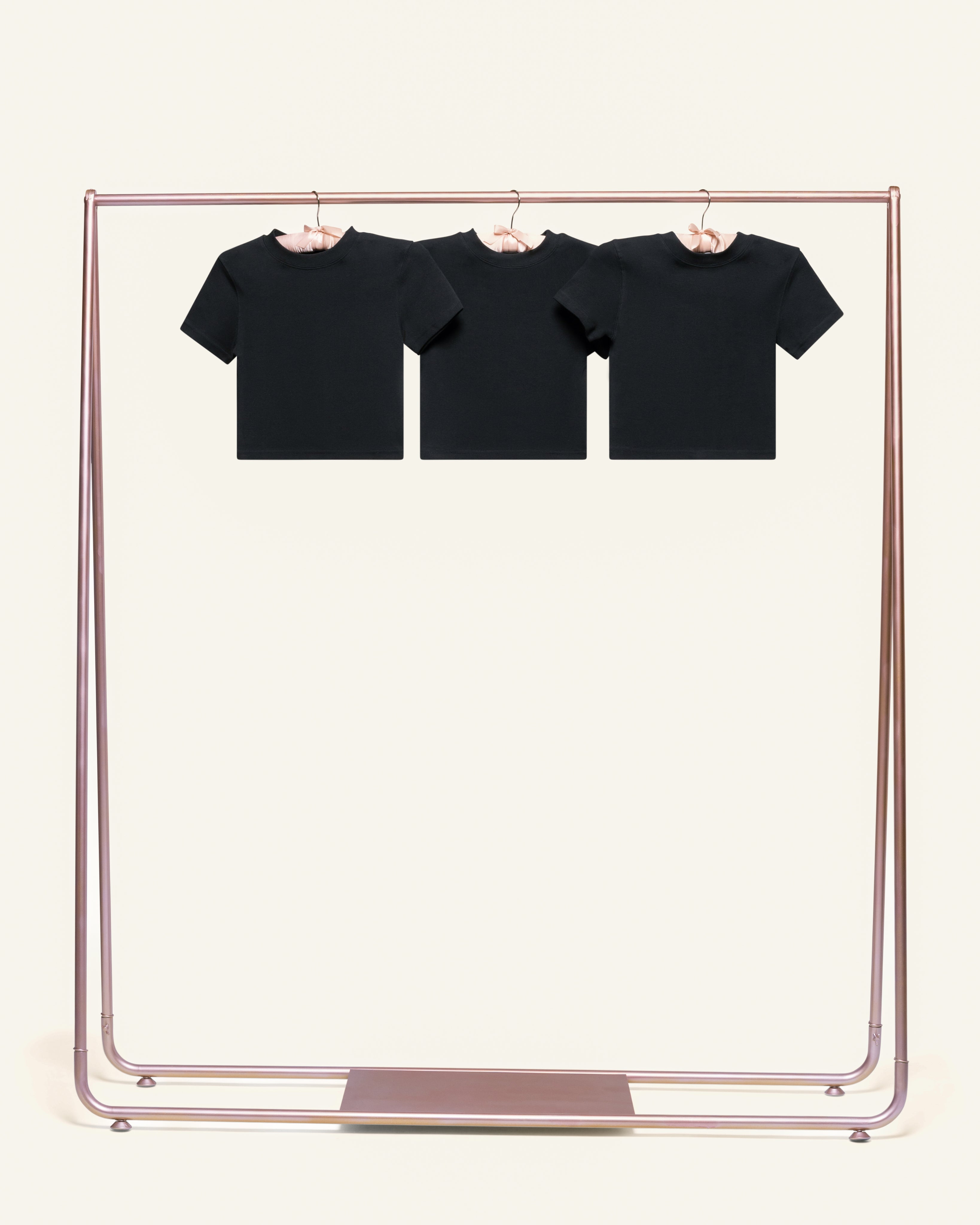 Baby Tee 3-Pack: Black Blank Baby Tee