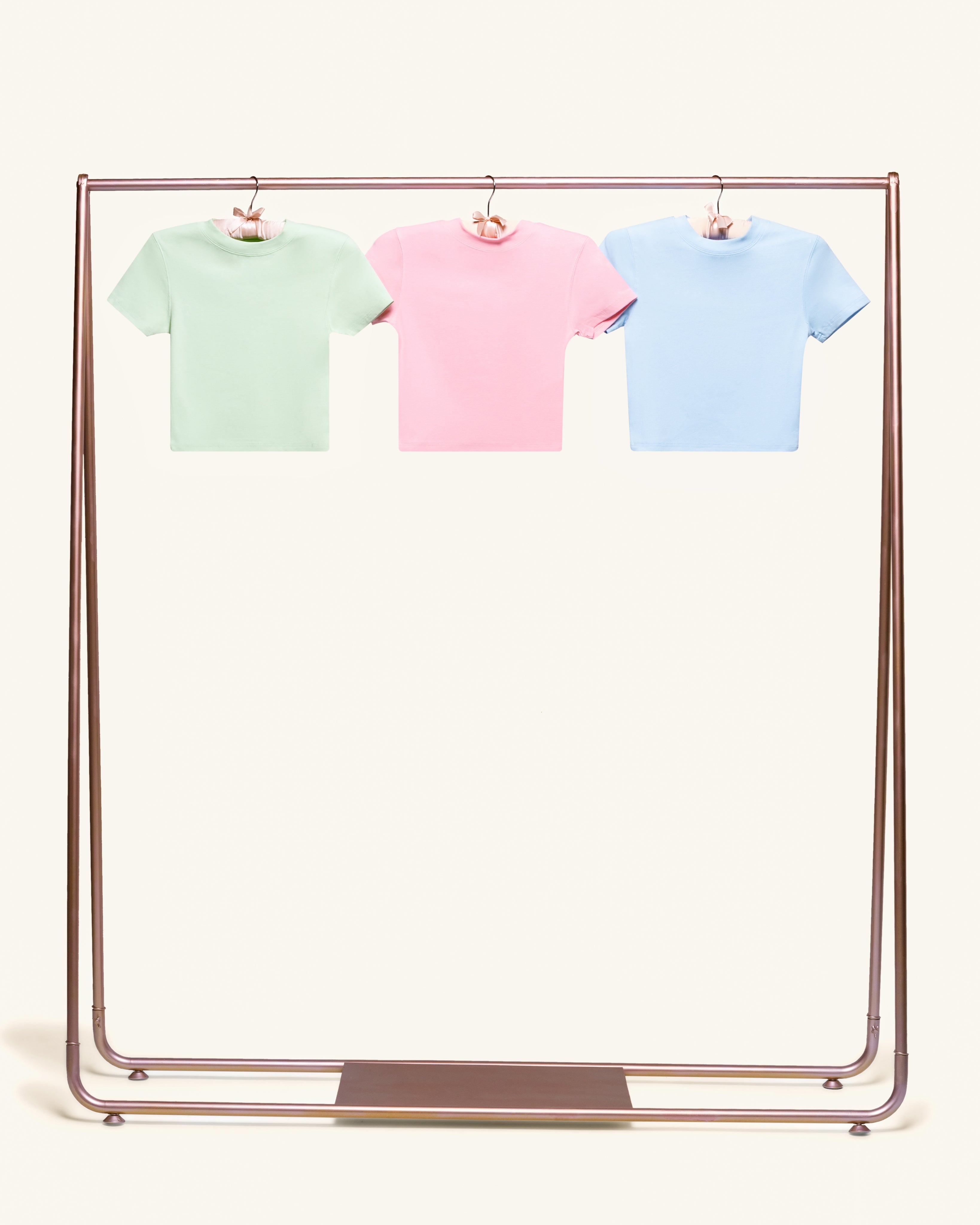 Baby Tee 3-Pack: Pale Blue, Pink, Pistachio Blank Baby Tee