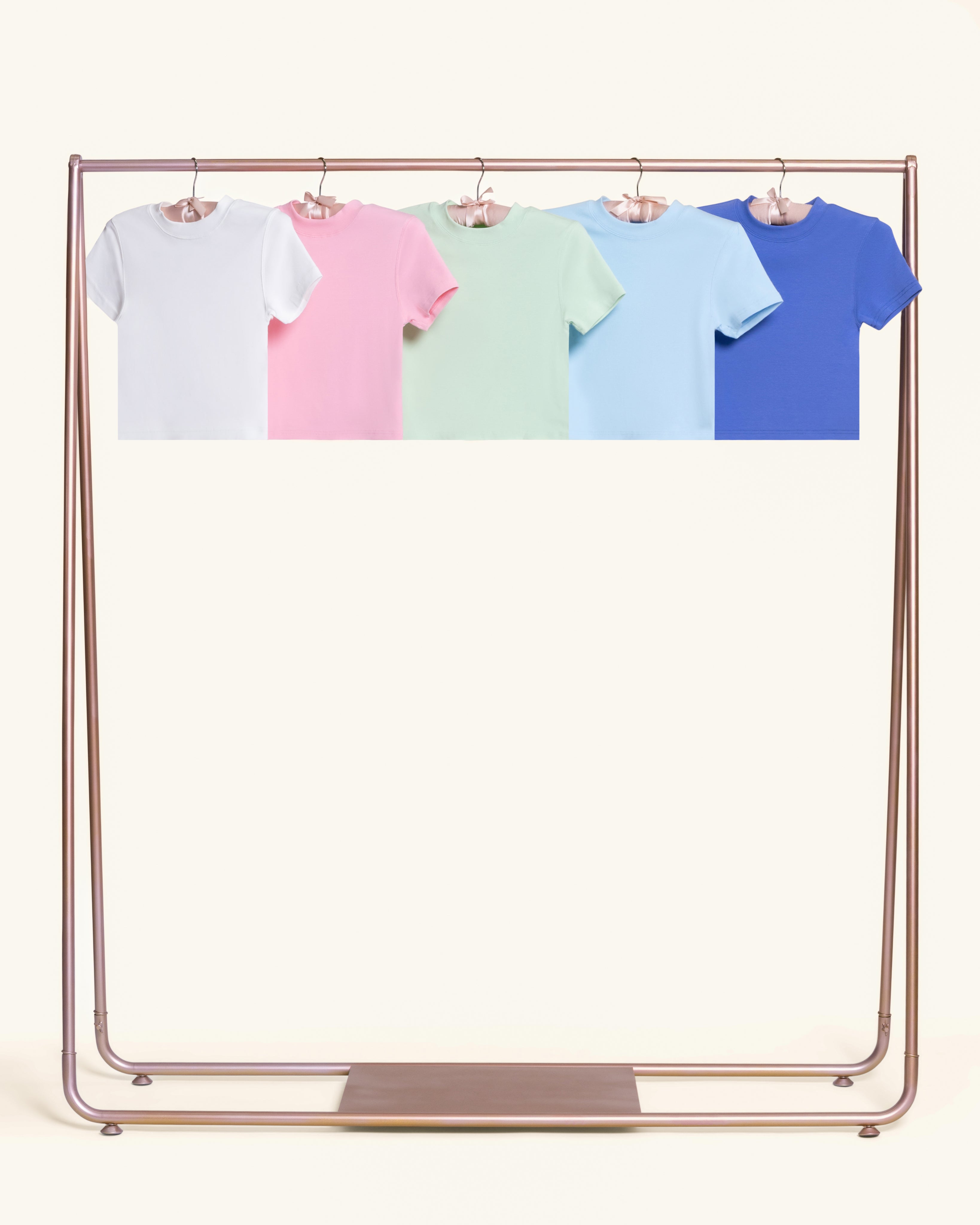 Baby Tee 5-Pack: Dusk, Pale Blue, Pistachio, Pink, Natural Blank Baby Tee