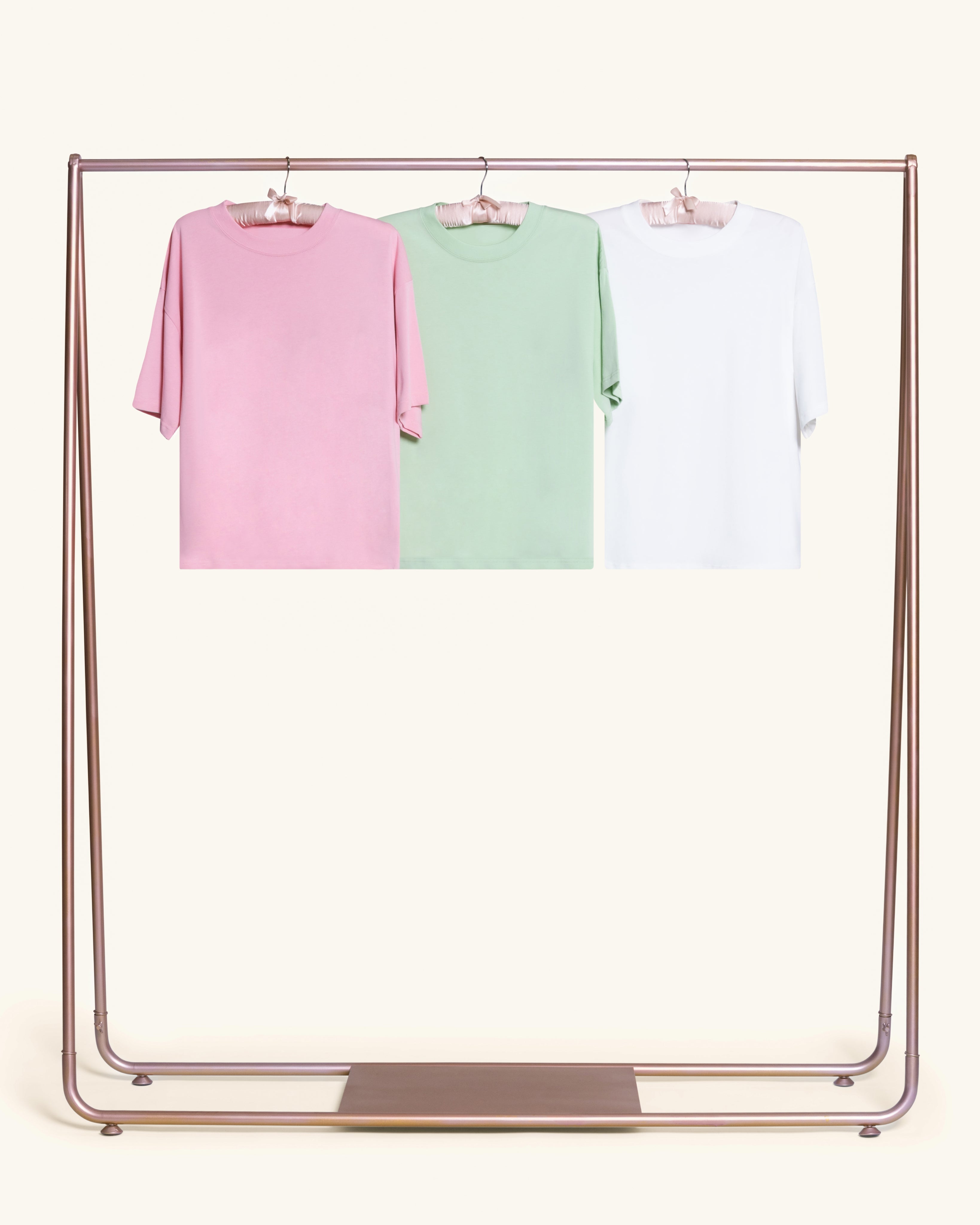 Boxy Crop Tee 3-Pack: White, Pink, Pistachio Blank Boxy Crop Tee