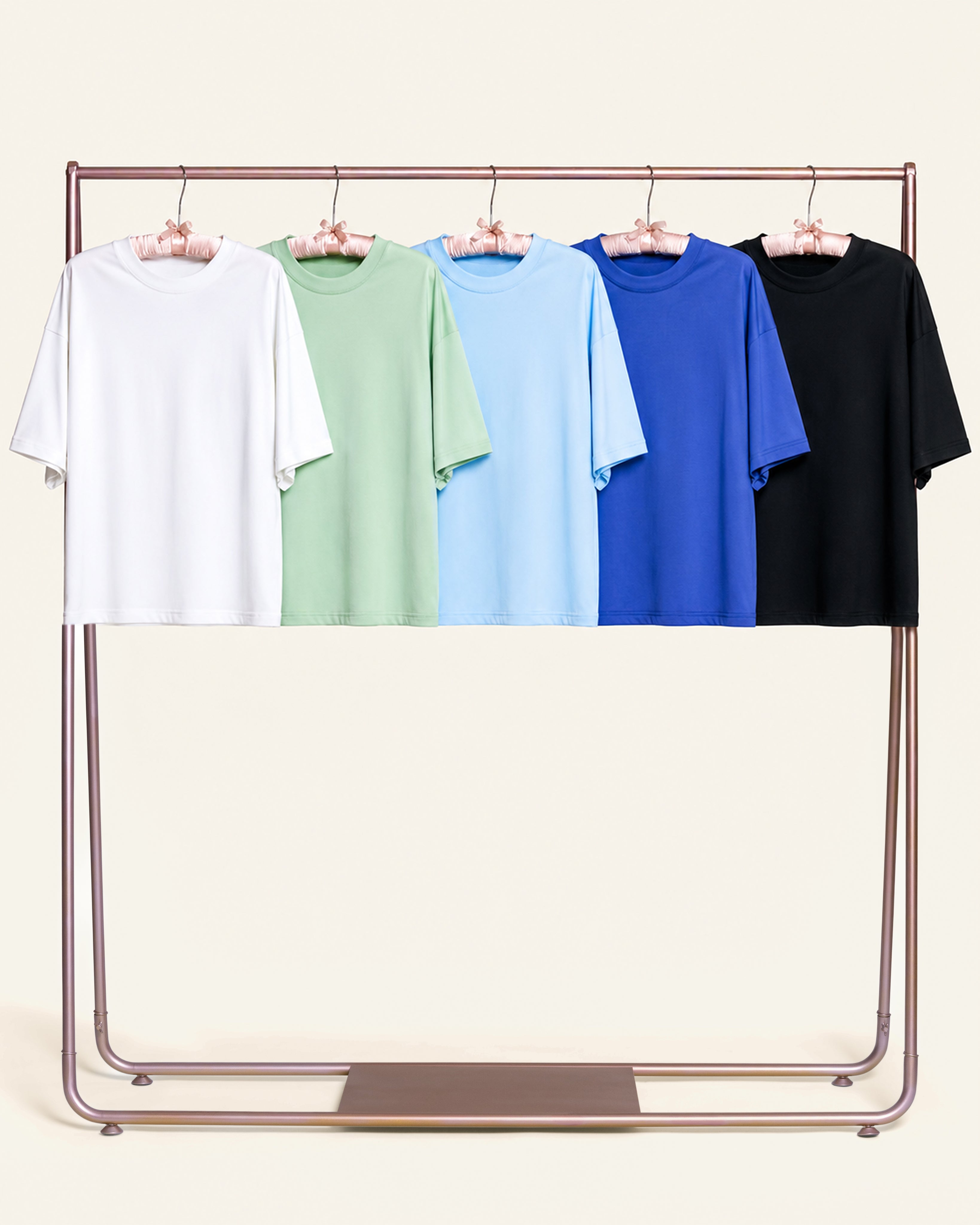 Boxy Crop Tee 5-Pack: Black, Dusk, Pale Blue, Pistachio, White Blank Boxy Crop Tee