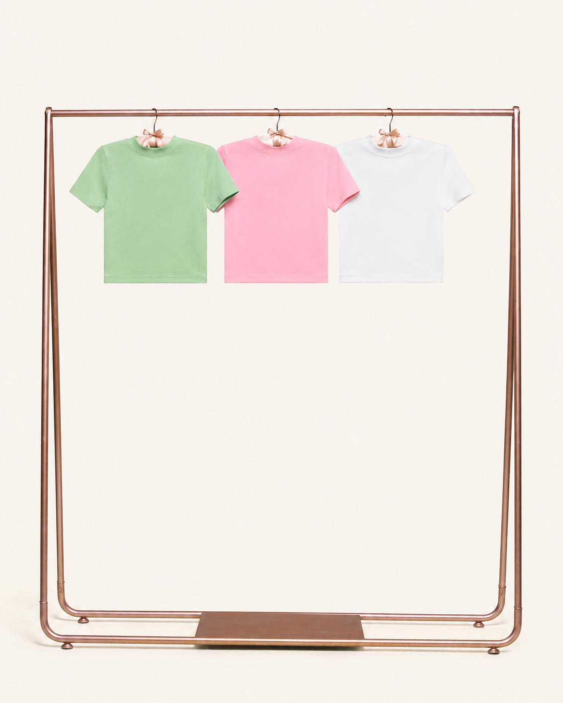 Baby Tee 3-Pack: Natural, Pink, Pistachio Blank Baby Tee