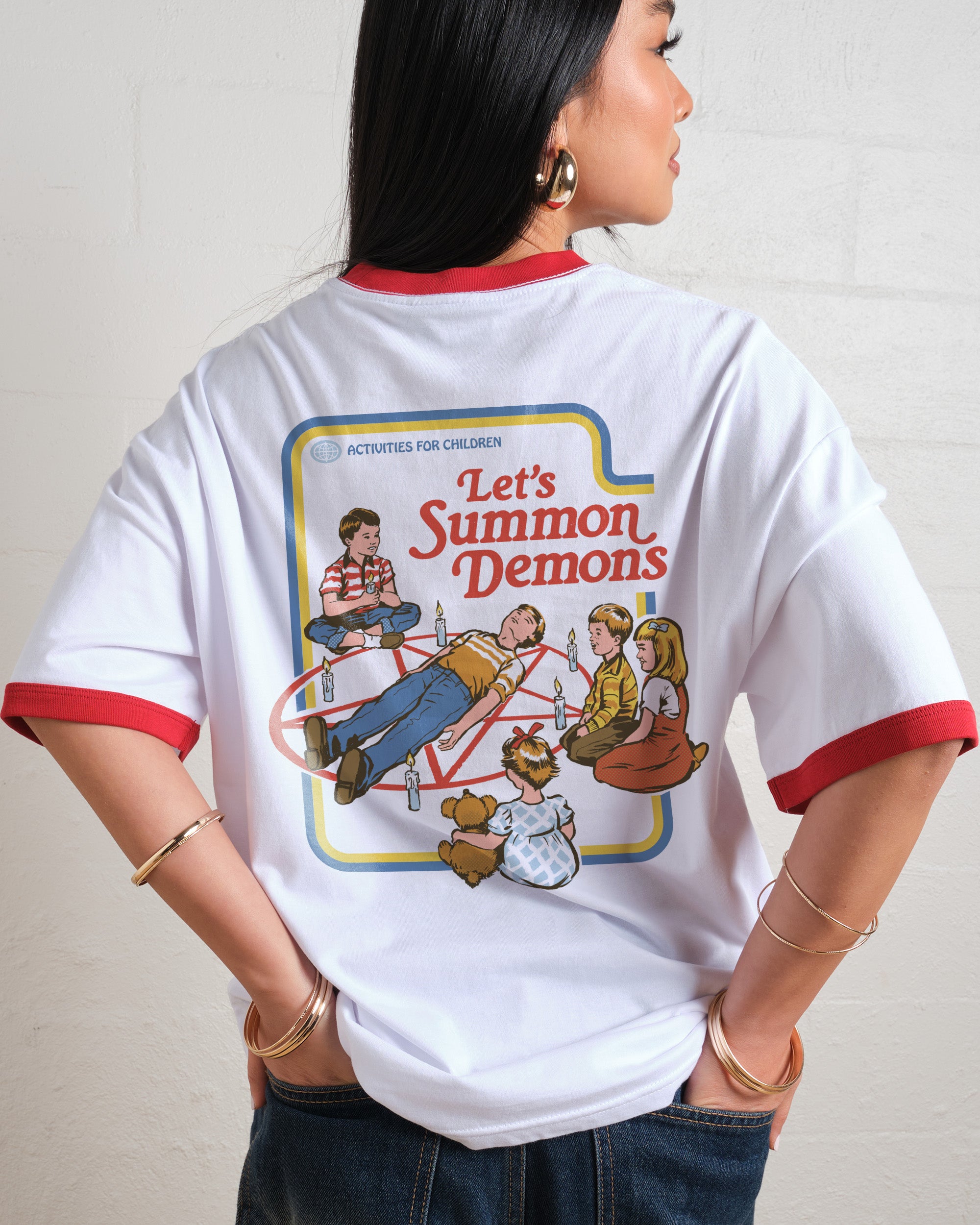 Let's Summon Demons Front and Back T-Shirt Australia Online