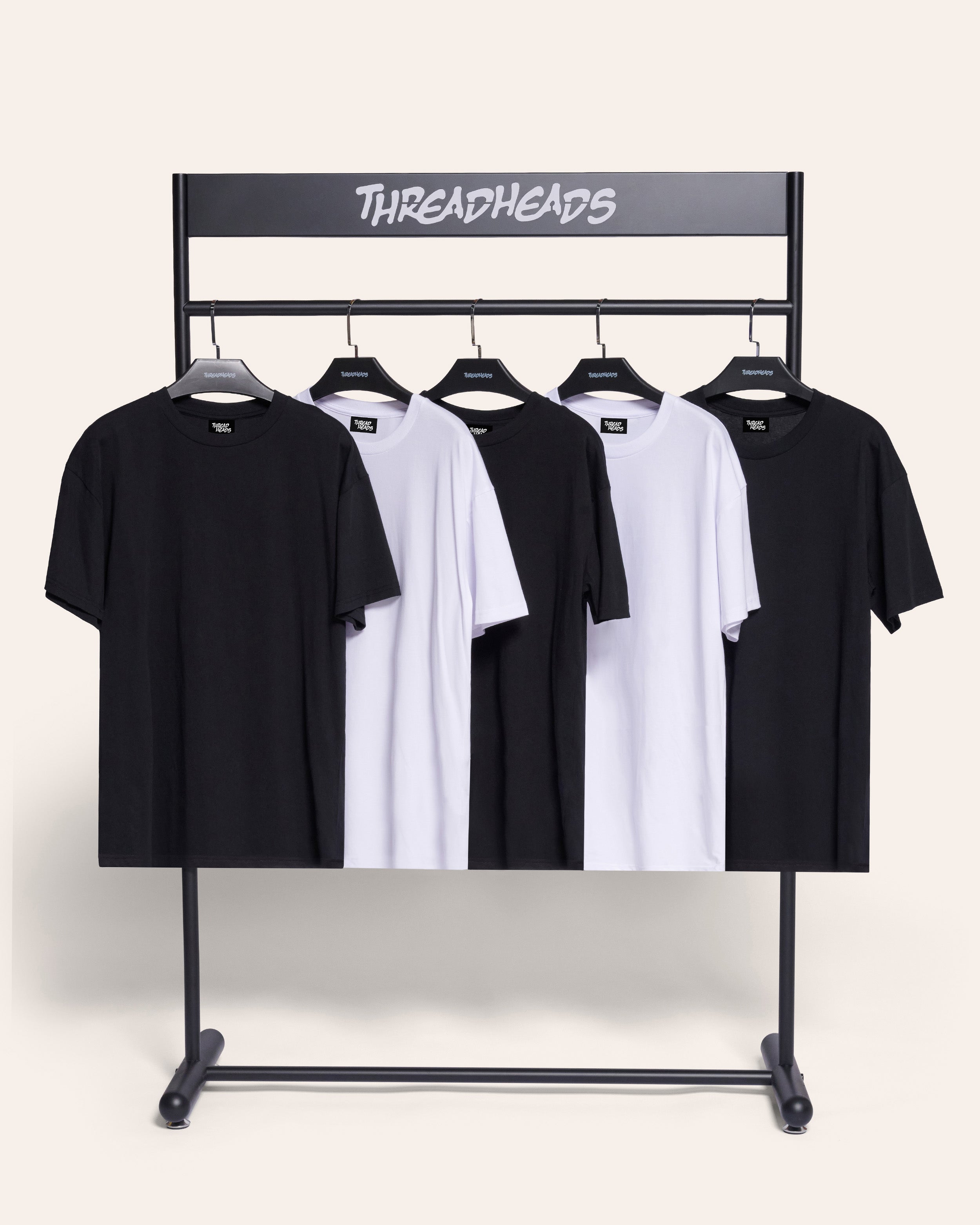 Classic Tee 5-Pack: Black & White