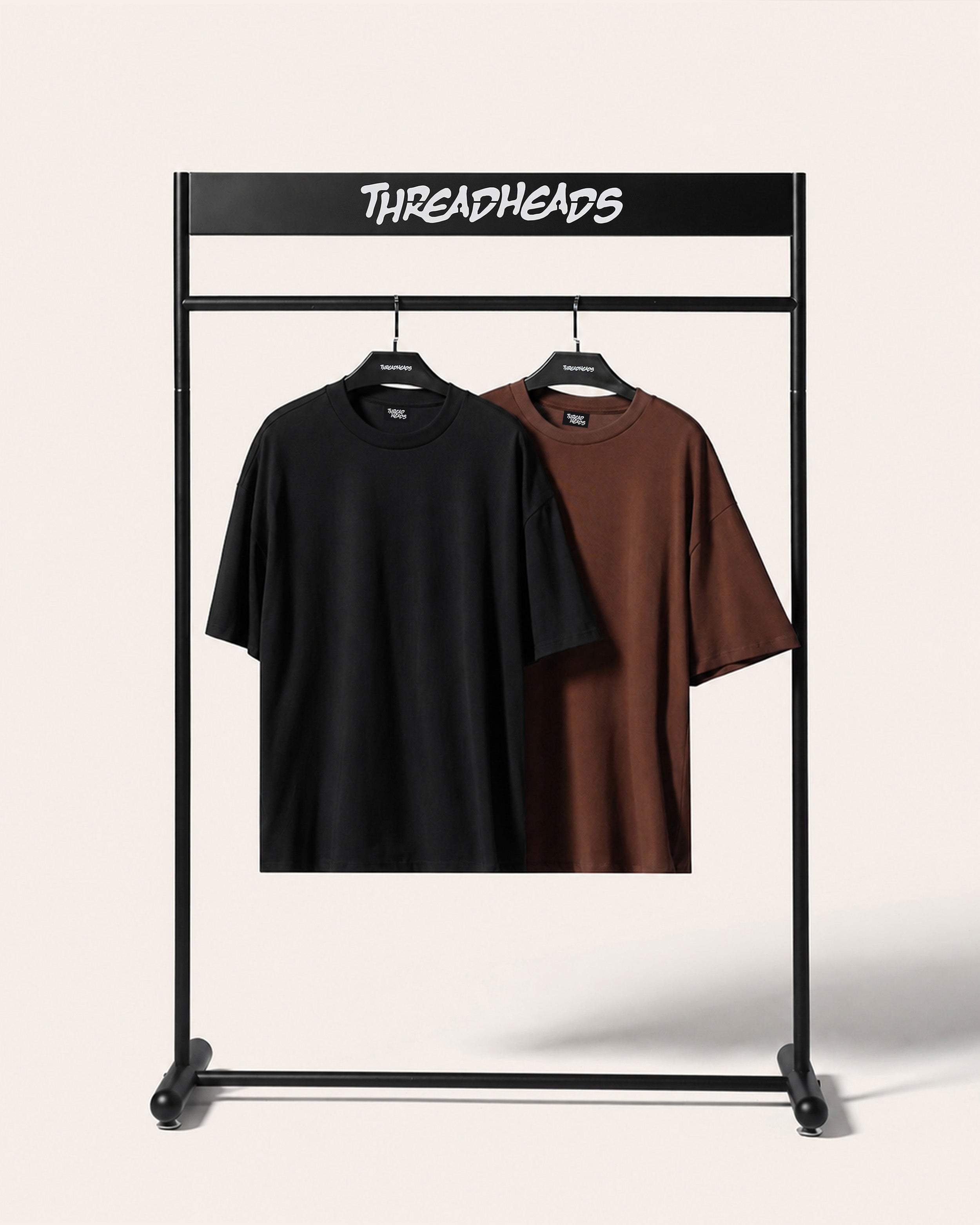 Oversized Tee 2 Pack: Black, Brown
