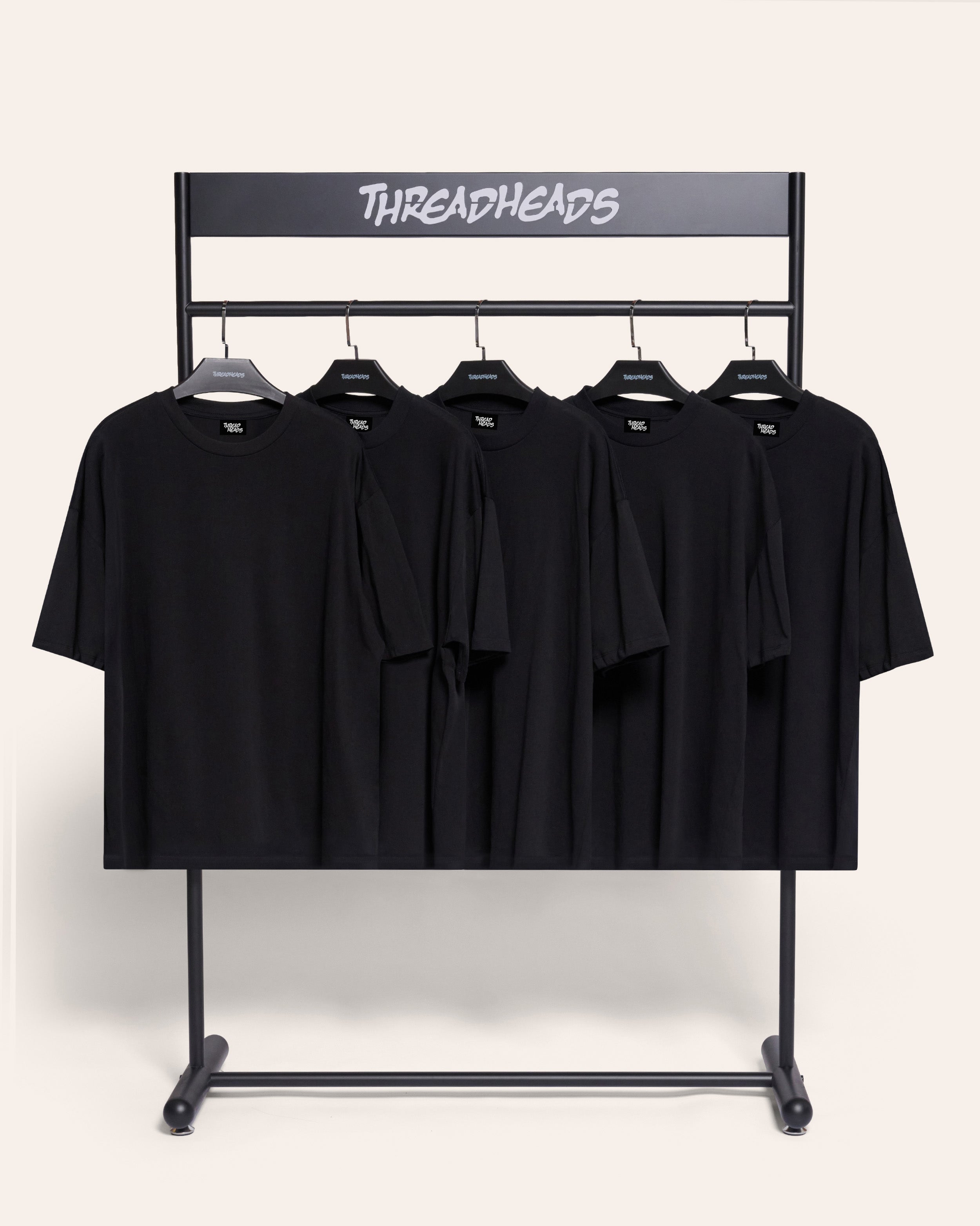 Oversized Tee 5 Pack: Black