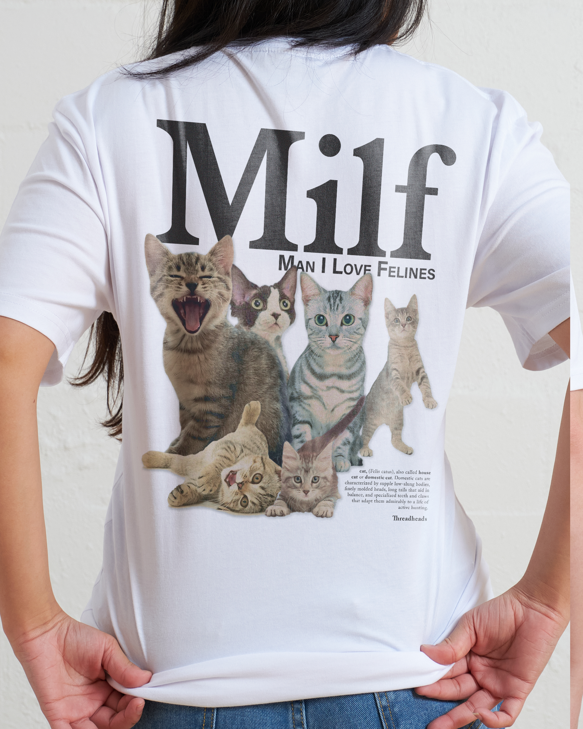 Man I Love Felines Front and Back T-Shirt Australia Online