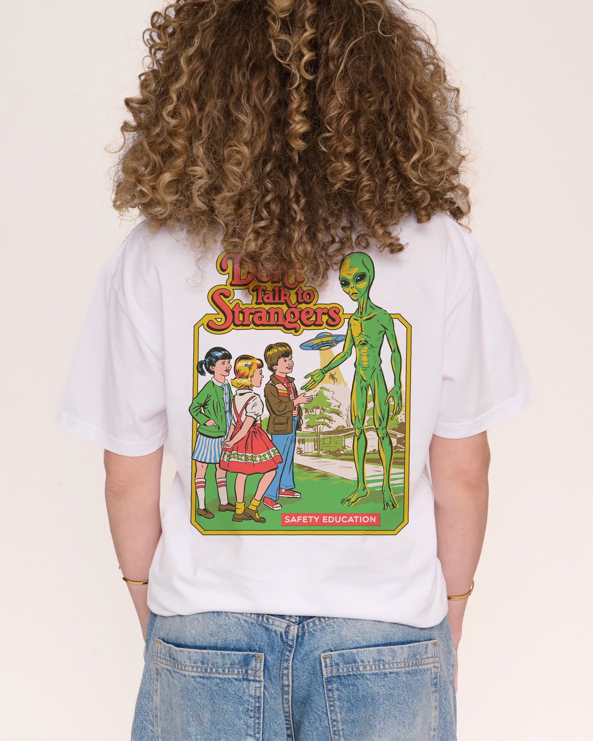 Don't Talk to Strangers Front and Back T-Shirt – view 3