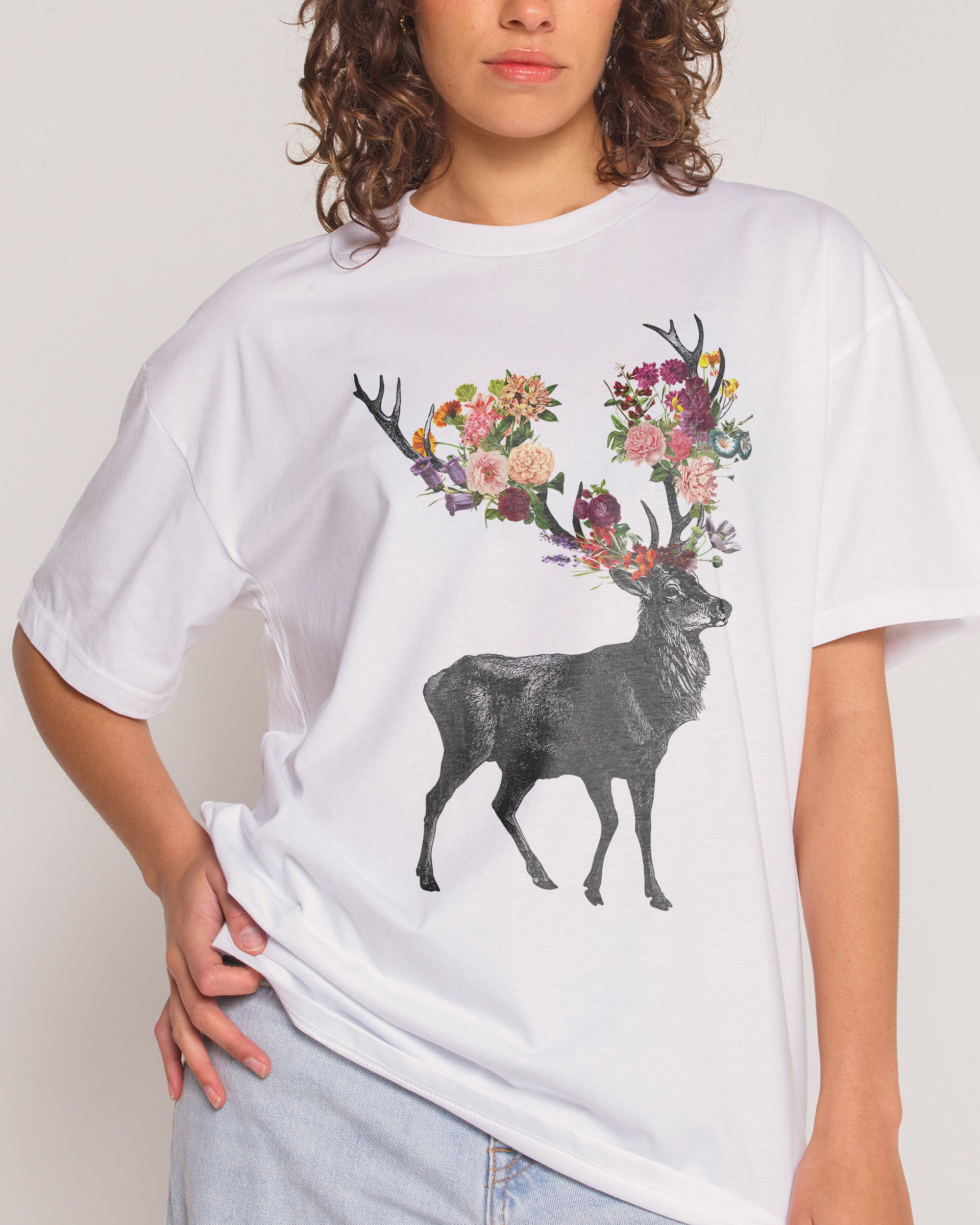 Spring Itself Deer Floral T-Shirt – view 2