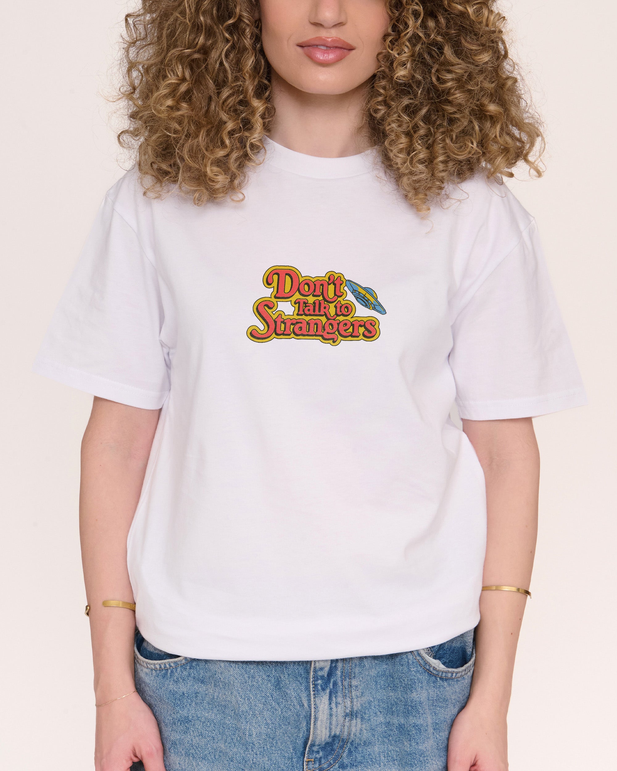 Don't Talk to Strangers Front and Back T-Shirt – view 4