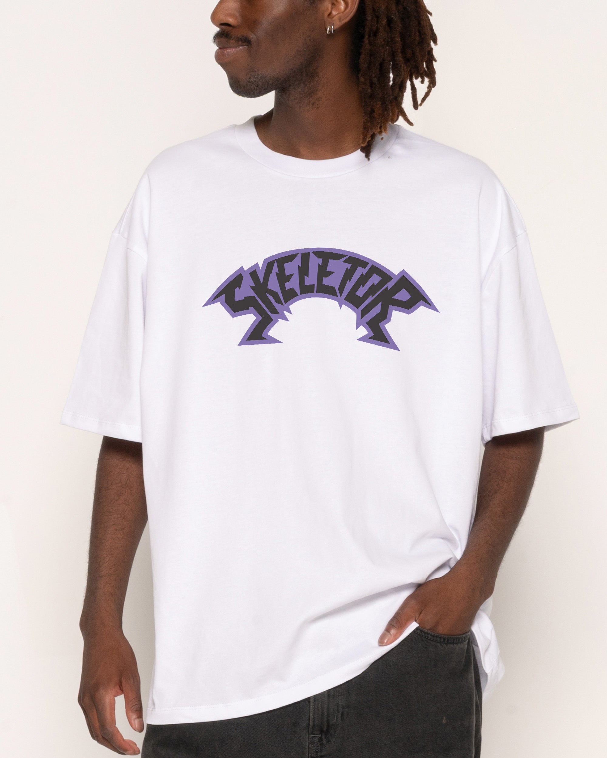 Skeletor Threadheads White Oversized Tee