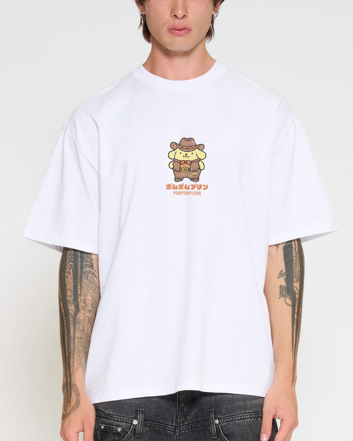 Pompompurin Yeehaw Oversized Tee Official Hello Kitty and Friends collab Threadheads