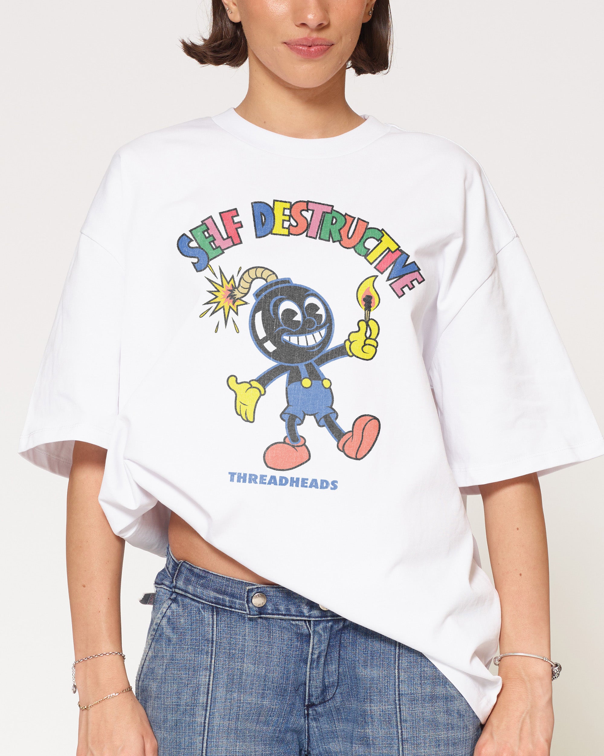 Self Destructive Oversized Tee