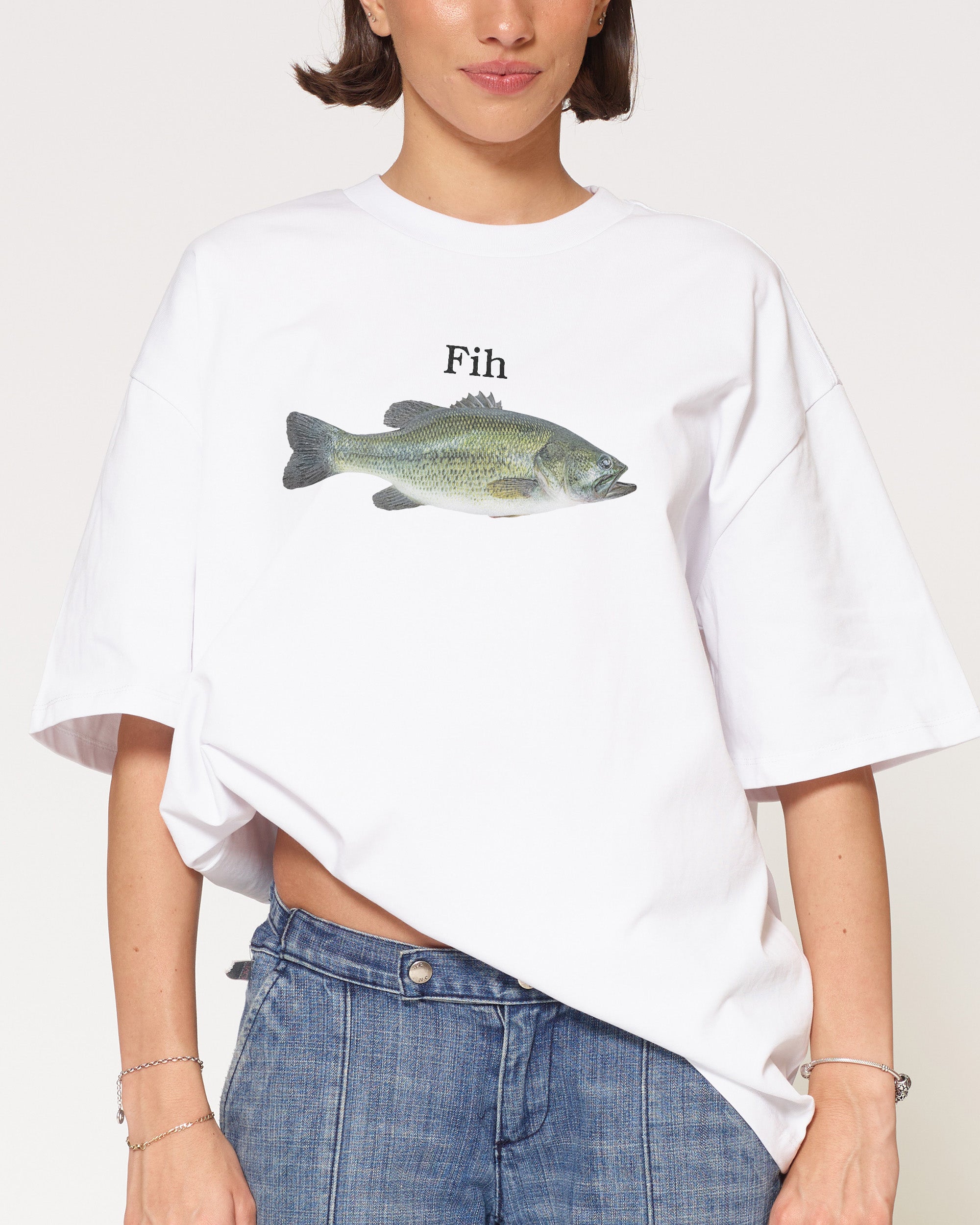 Fih White Oversized Tee