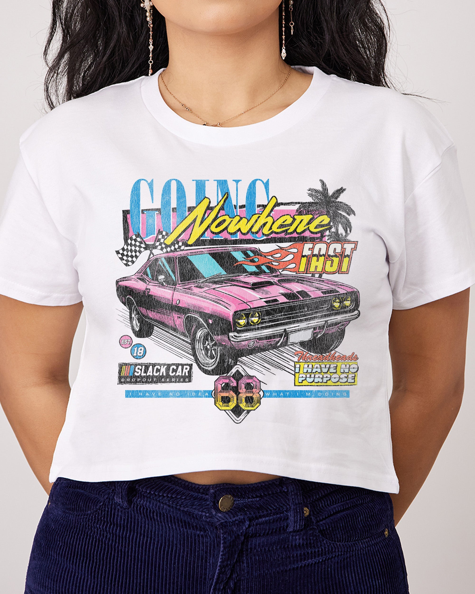 Going Nowhere Crop Tee Australia Online White