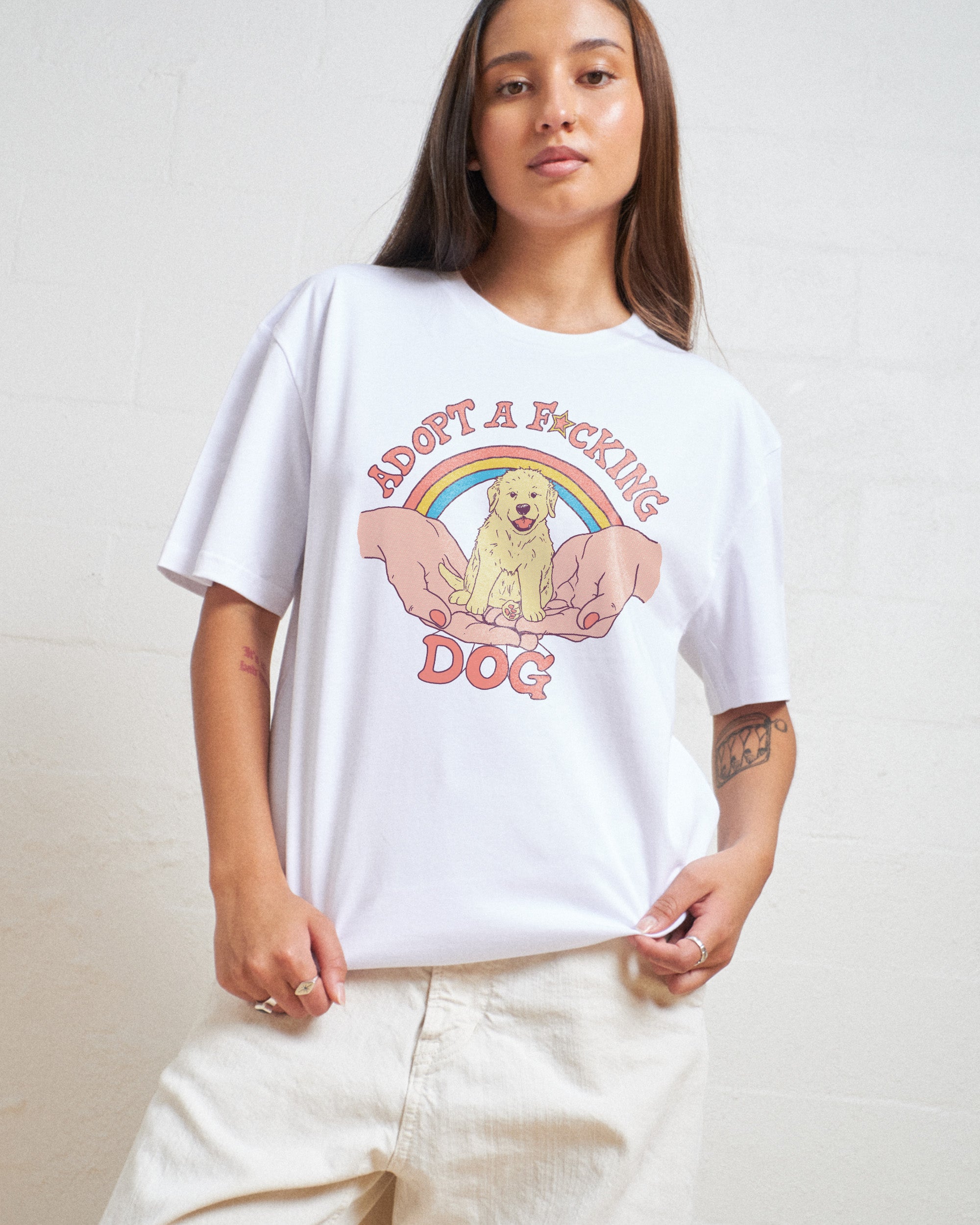 Adopt a F-cking Dog T-Shirt Australia Online