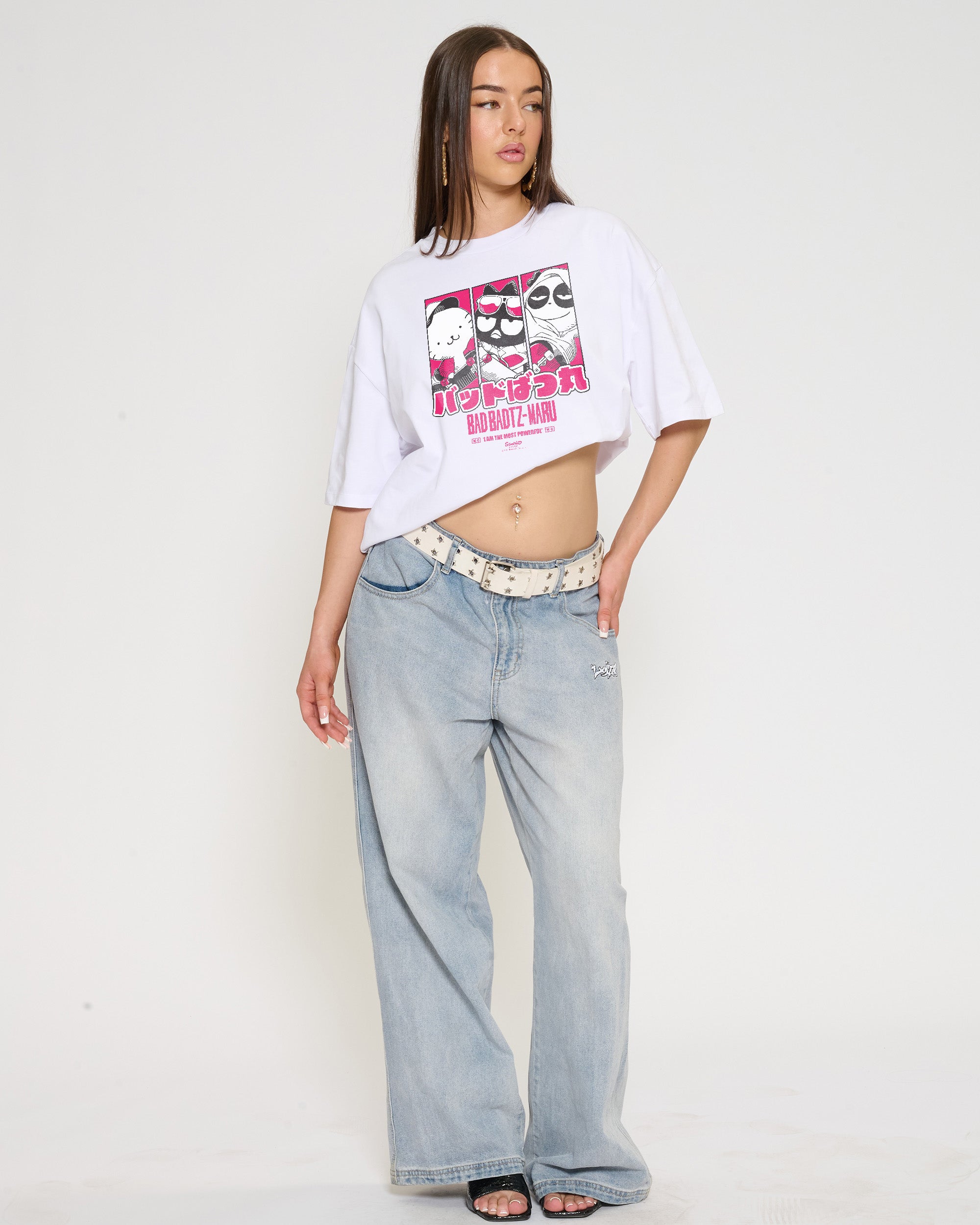 Bad Badtz-Maru Skate Oversized Tee Official Hello Kitty and Friends collab Threadheads