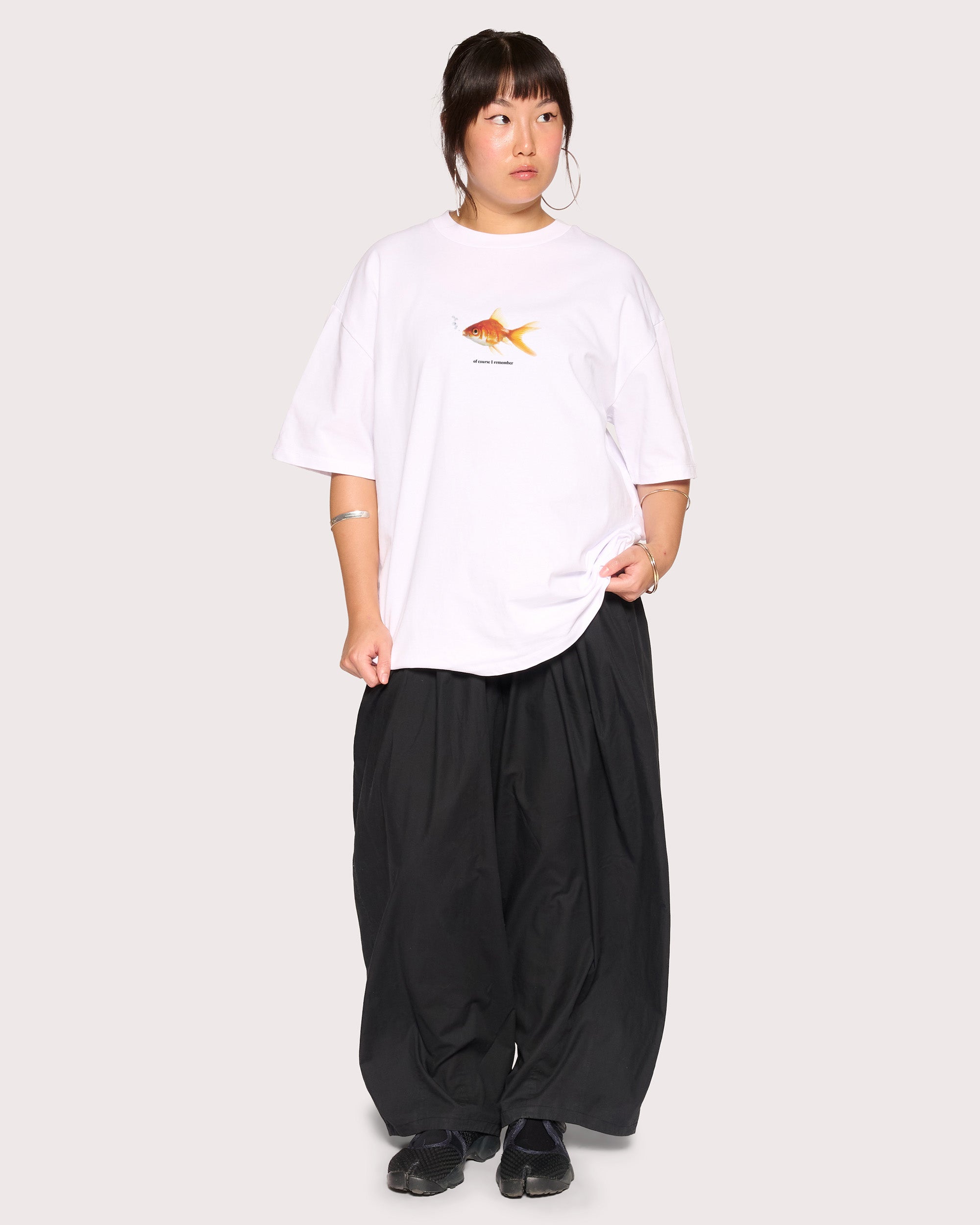 Of Course I Remember White Oversized Tee