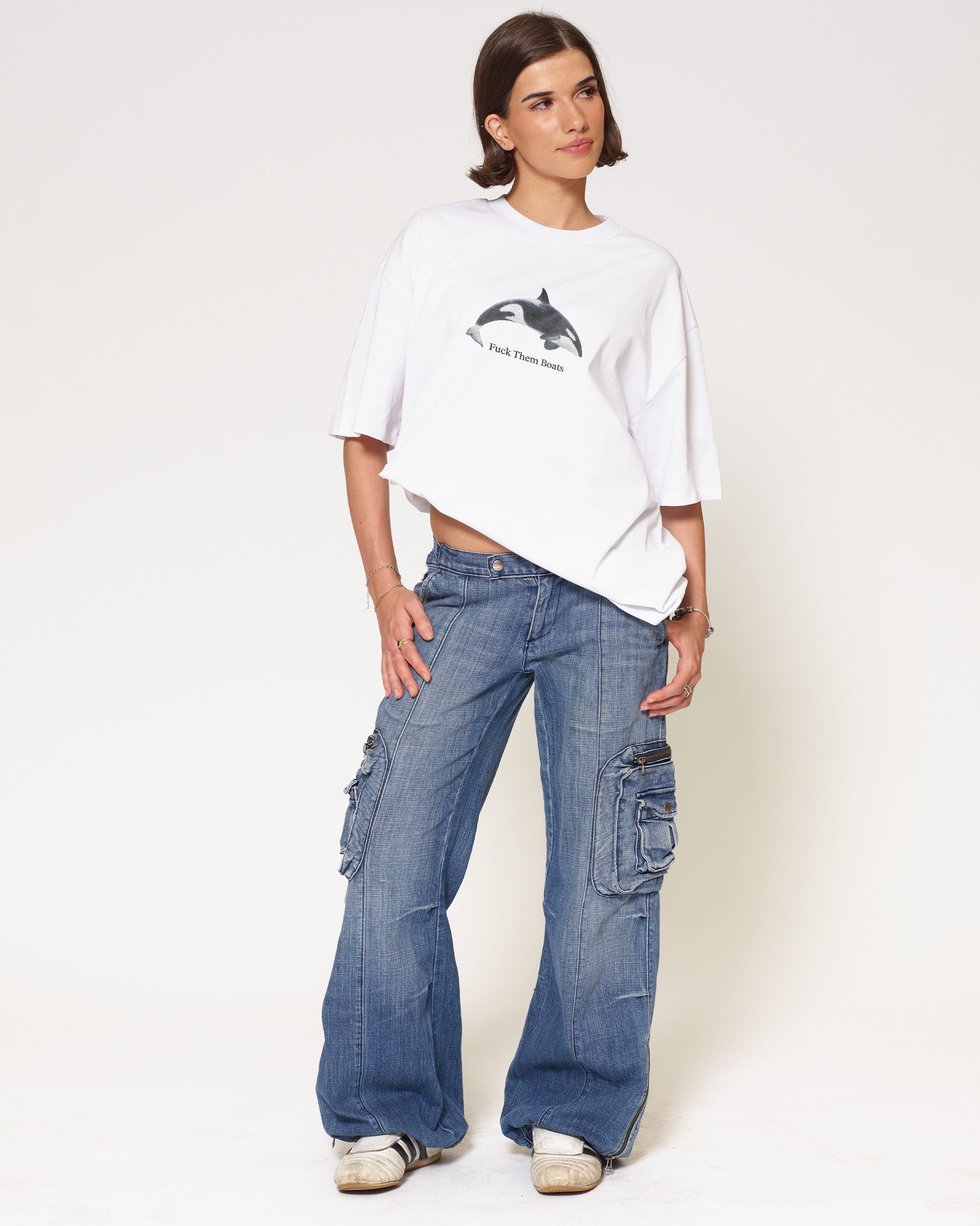 Fuck Them Boats Oversized Tee – view 2