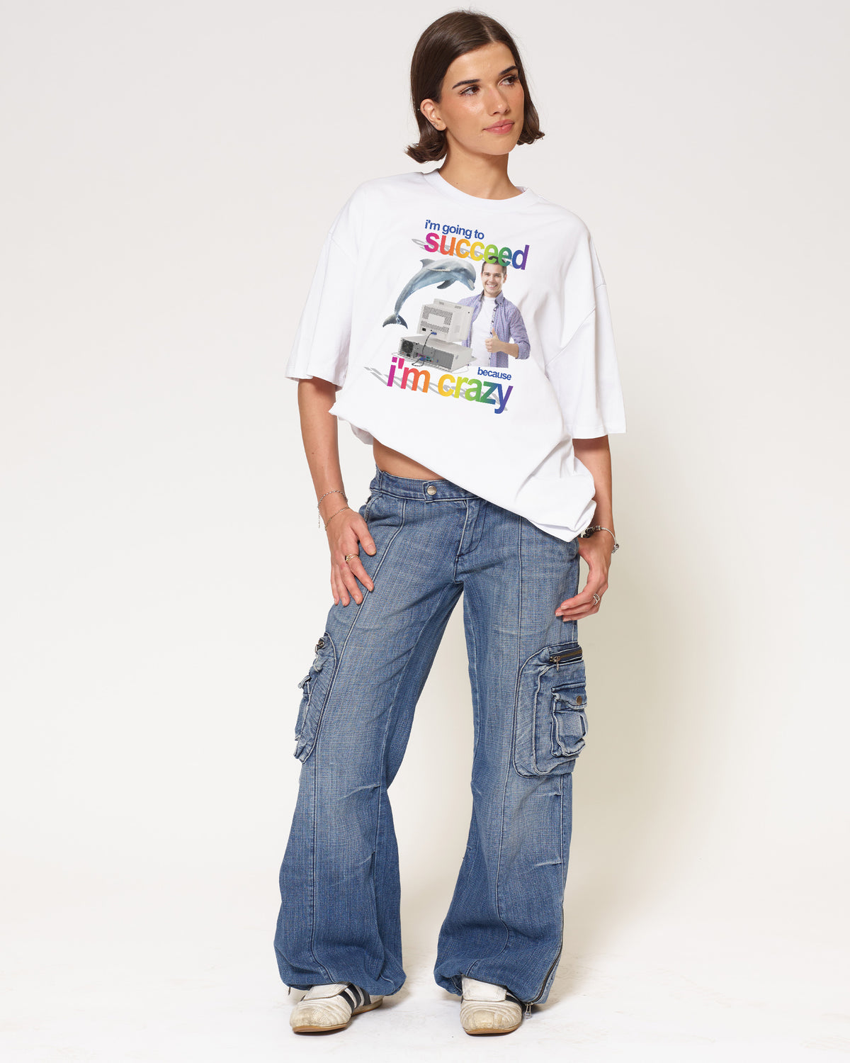 I’m going to succeed White Oversized Tee