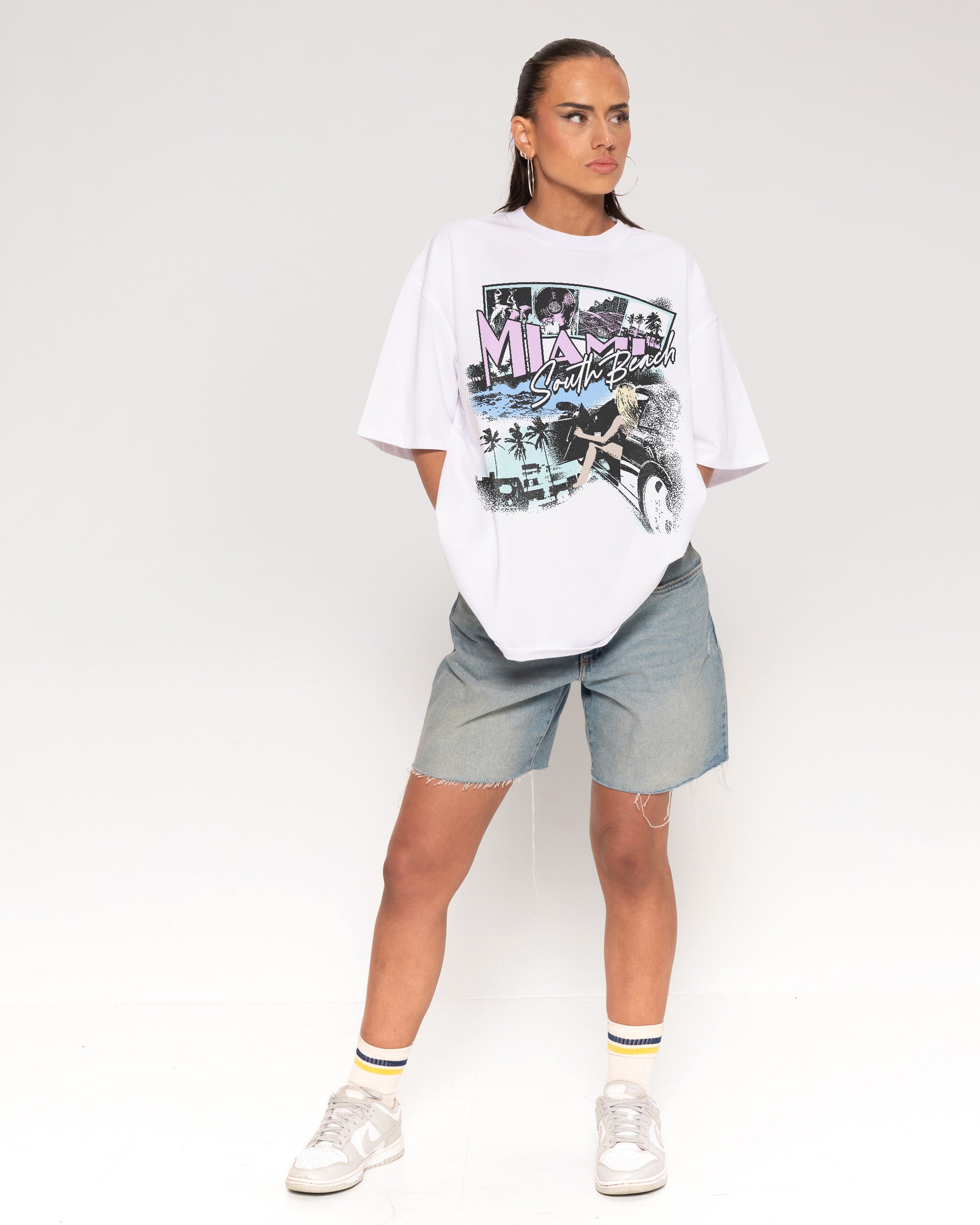 TH2257 White Oversized Tee