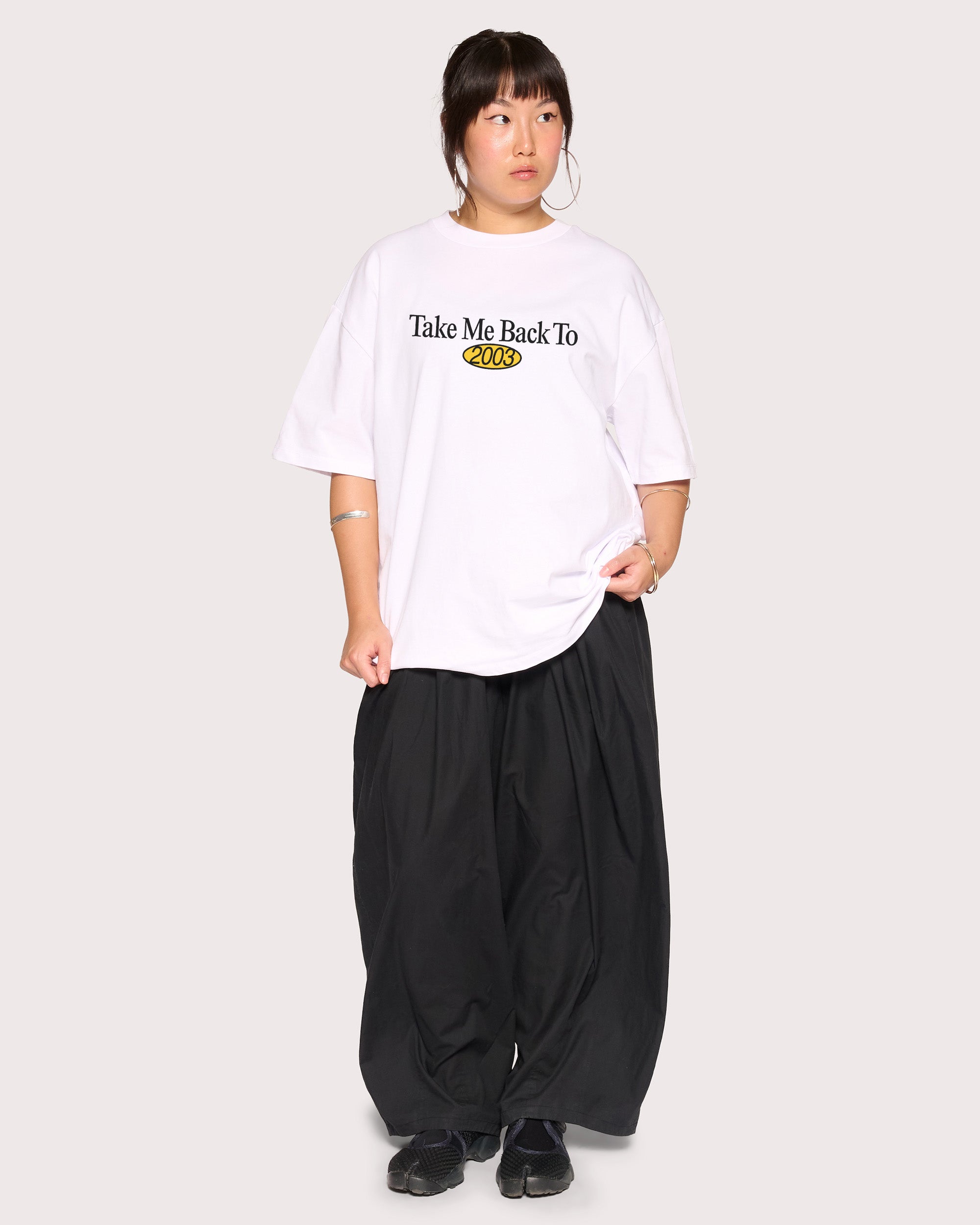 Back to 2003 White Oversized Tee