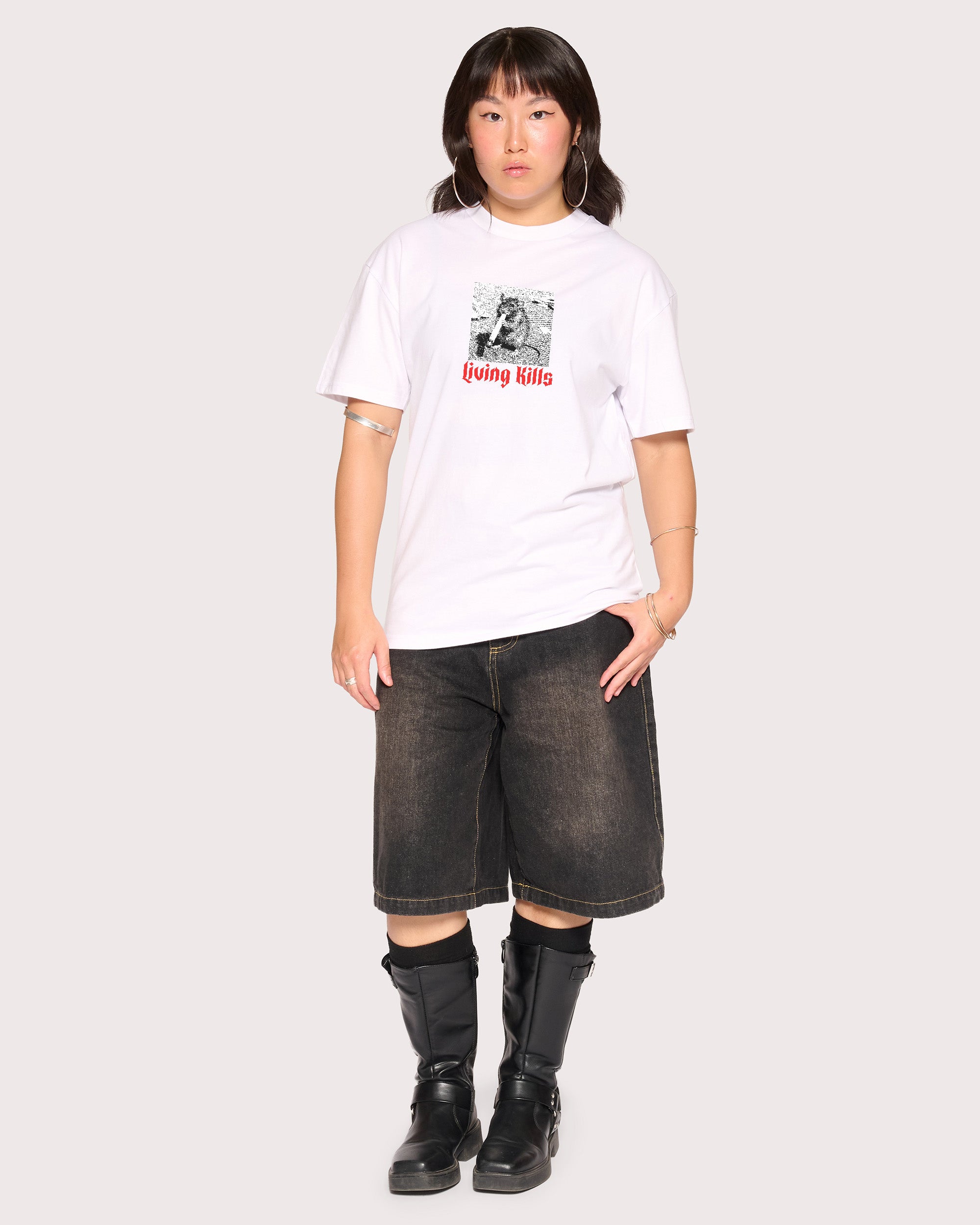 Living Kills White T-Shirt