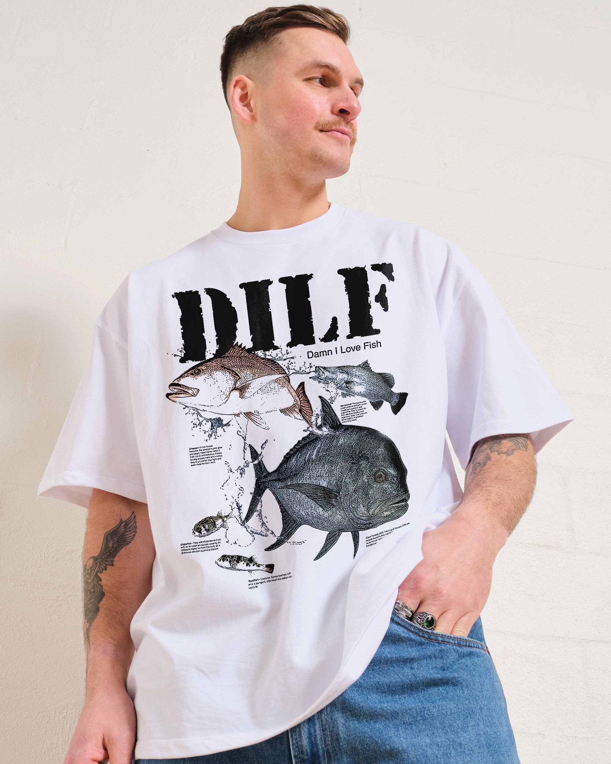 Damn I Love Fish Oversized Tee