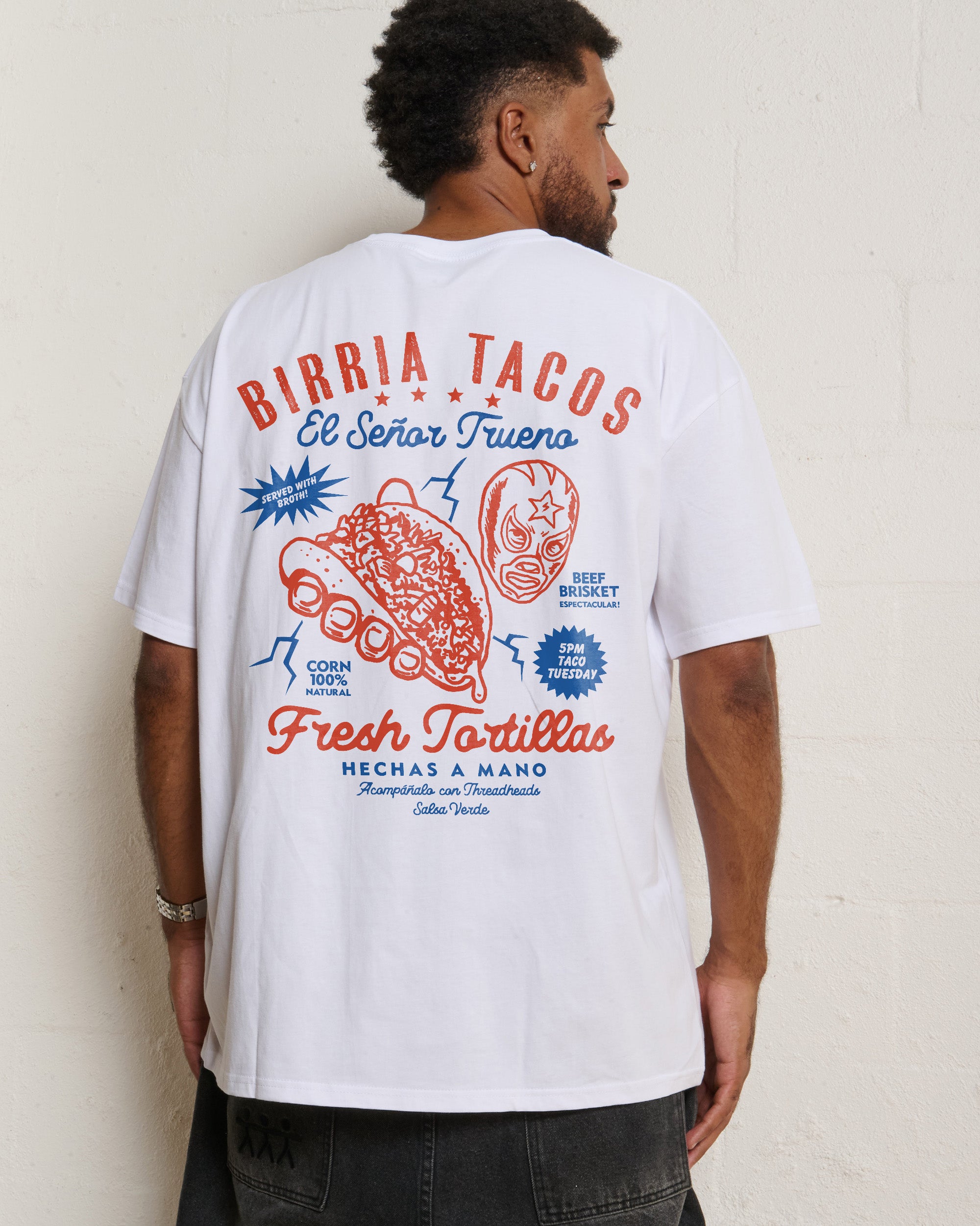 Birria Tacos El Senor Trueno Oversized Tee Online Australia