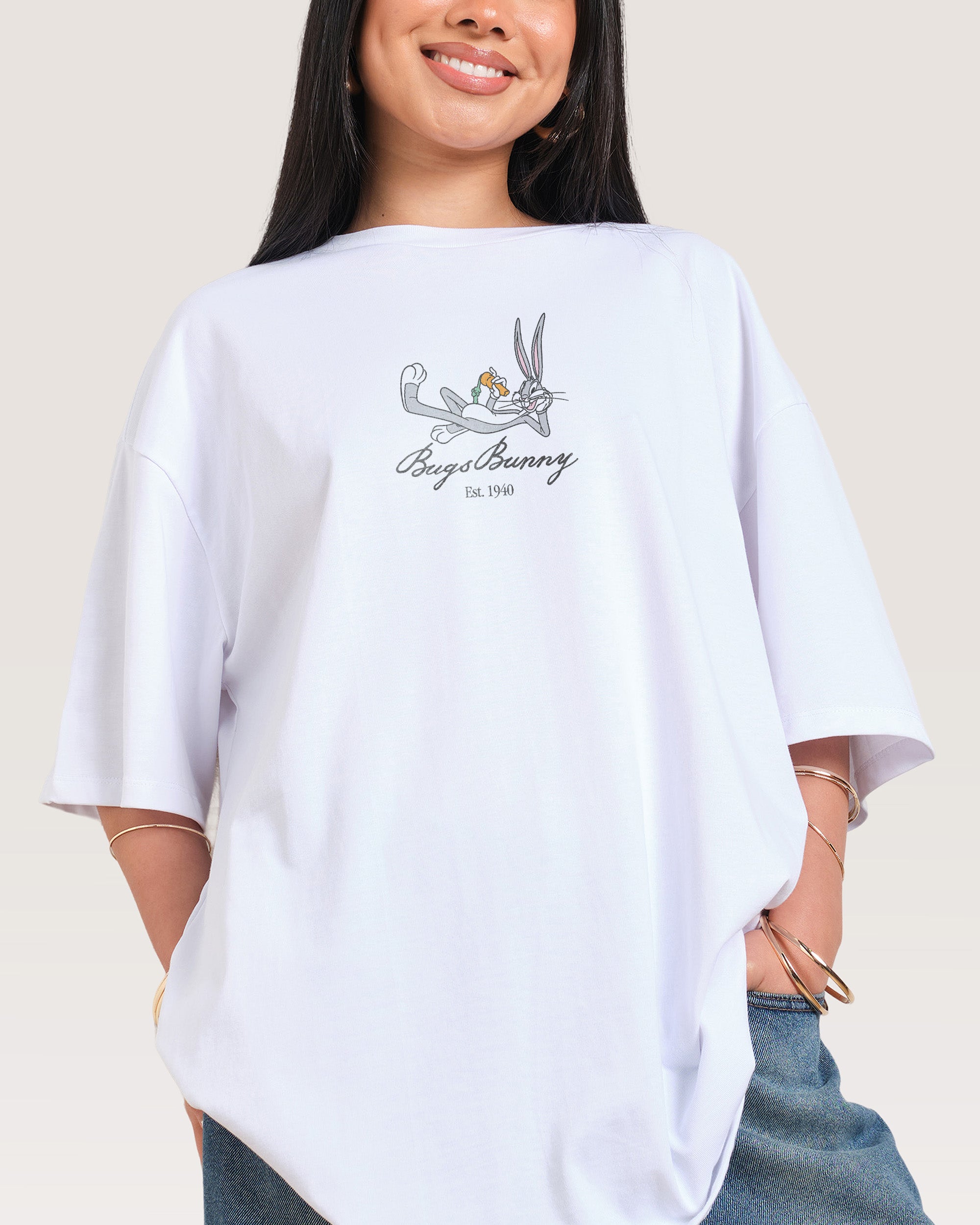 Bugs Bunny Book Crash Oversized Tee Australia