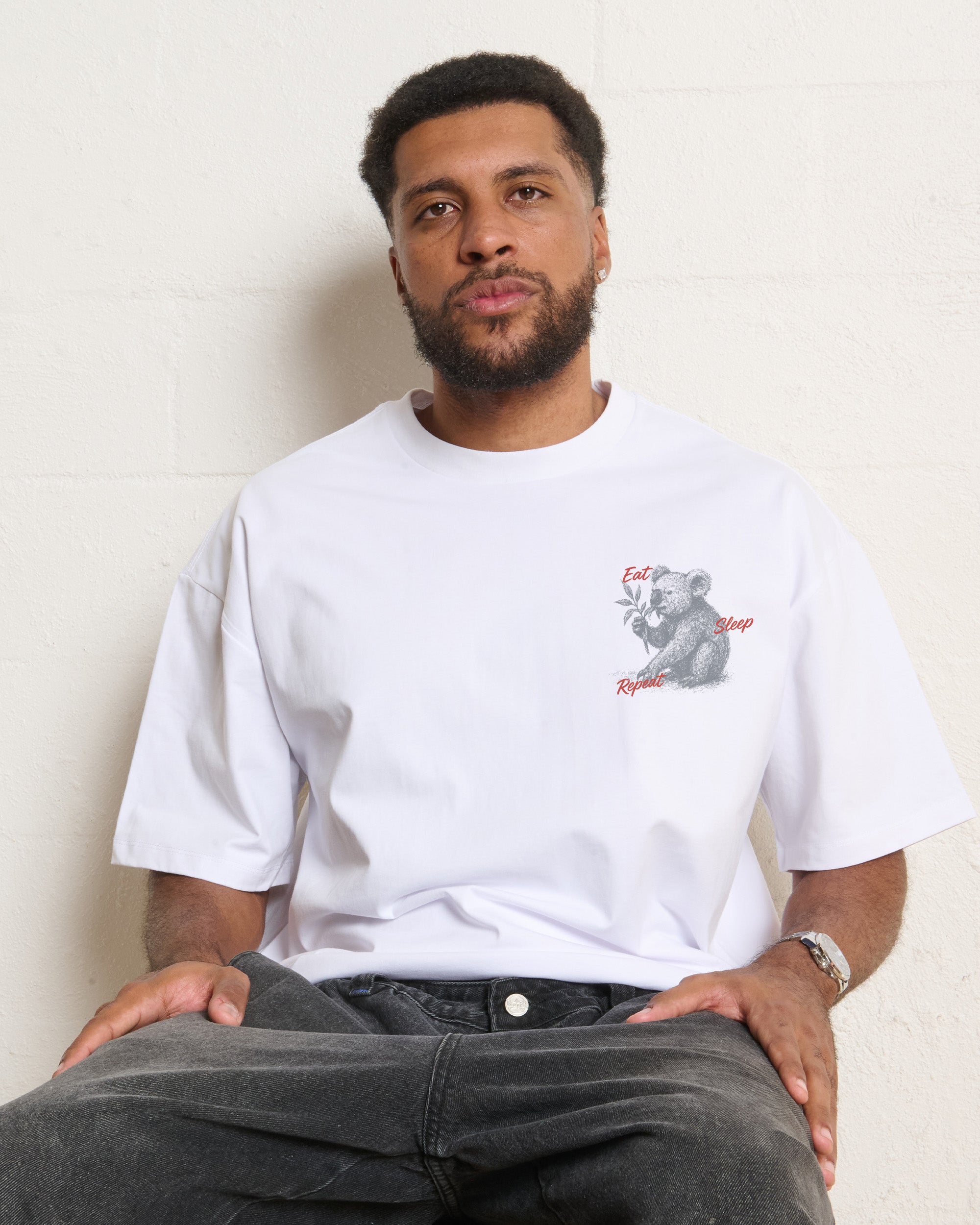 Eat Sleep Repeat Oversized Tee Online Australia